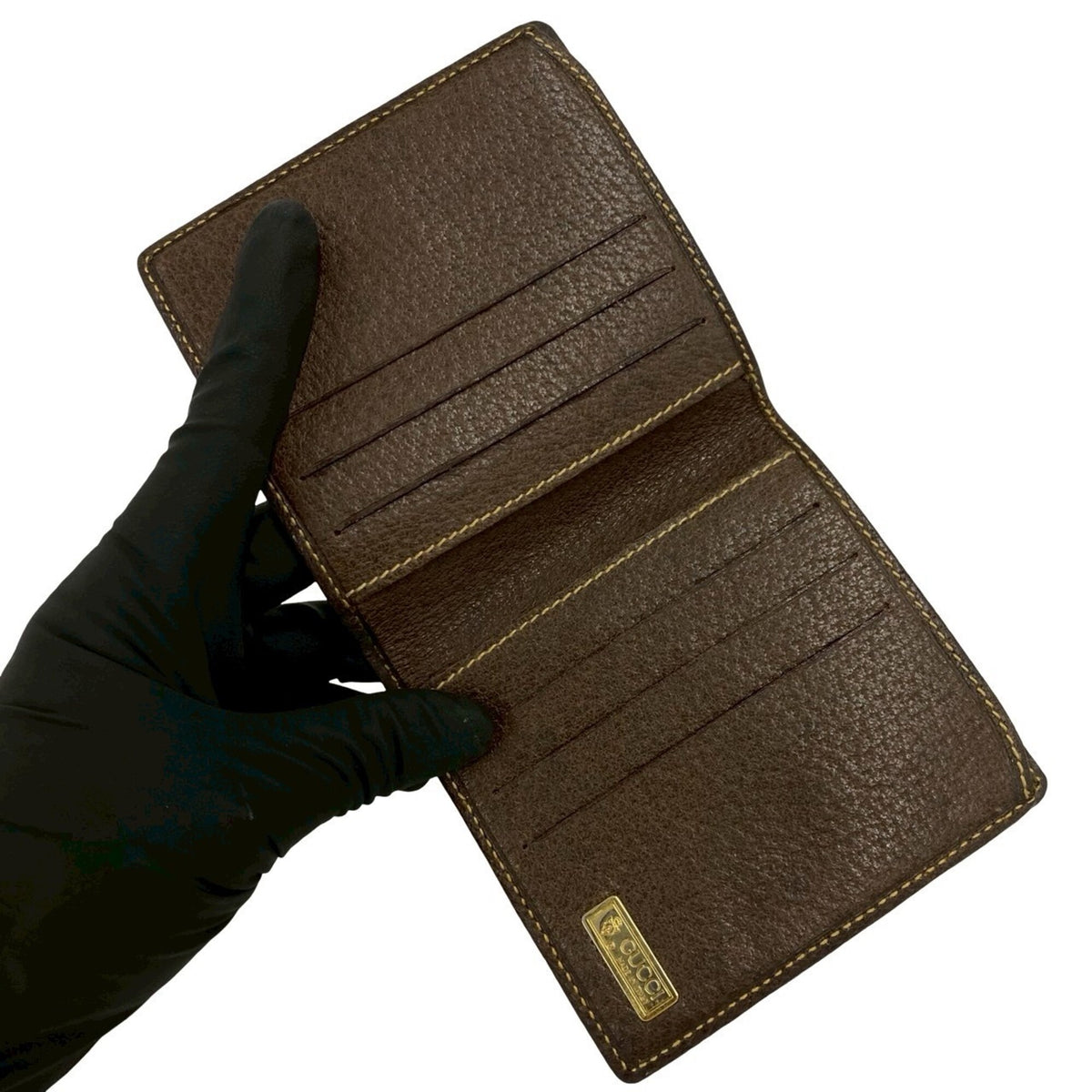 Gucci Brown Leather Pvc Wallet (Bi-Fold) (Pre-Owned)