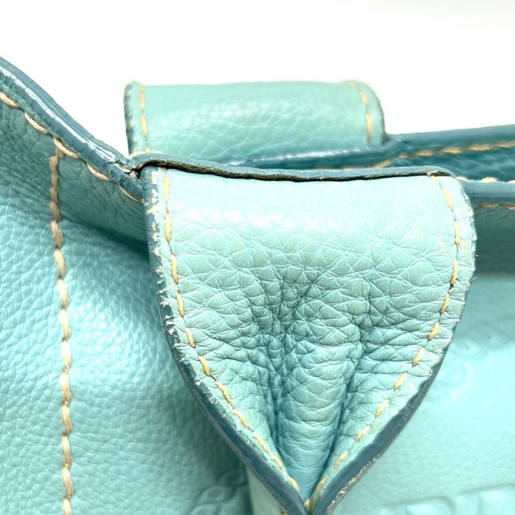 Prada Blue Canapa Handbag Tote Bag (Pre-Owned)