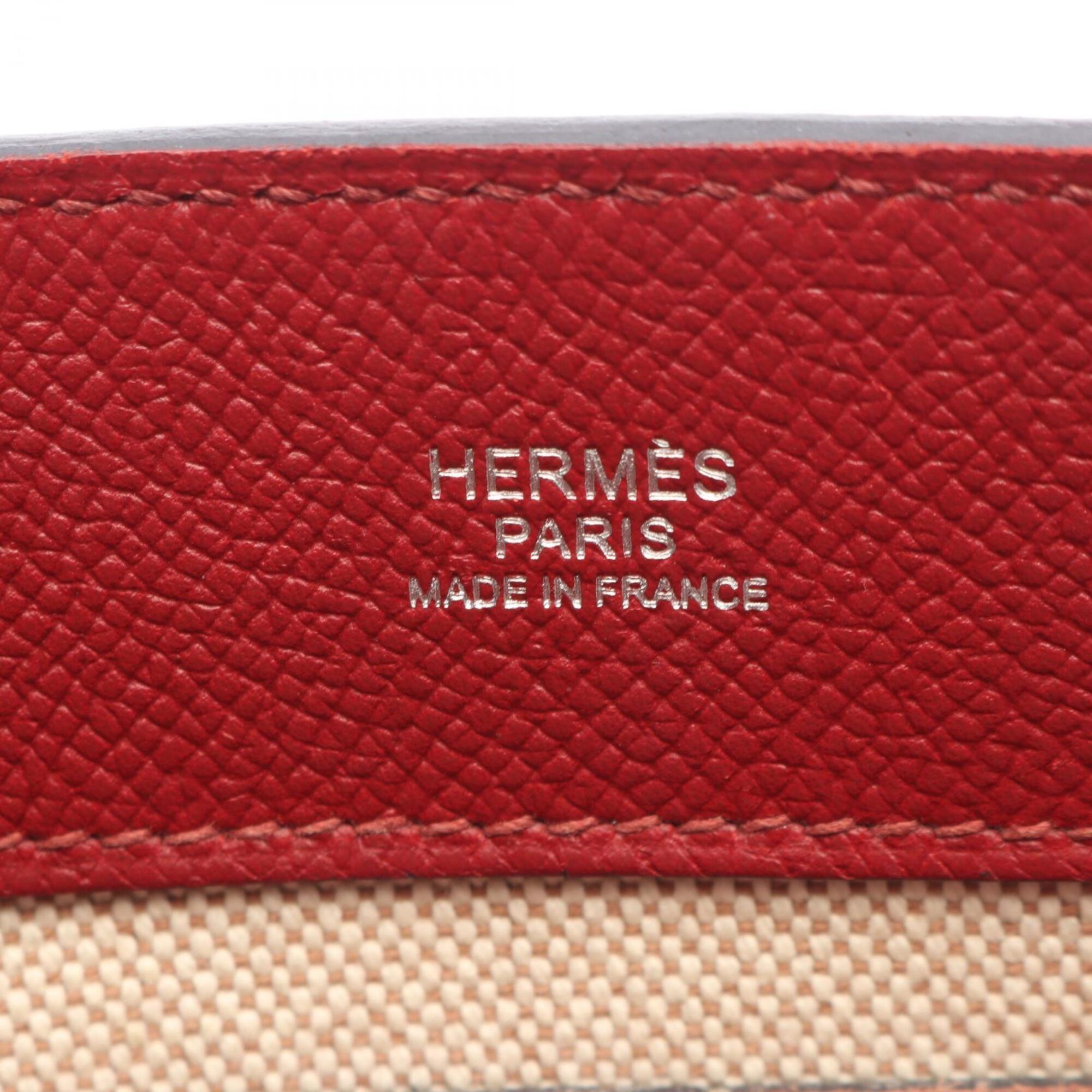 Hermes Bordeaux Evercalf Leather Epsom Leather Handbag (Pre-Owned)