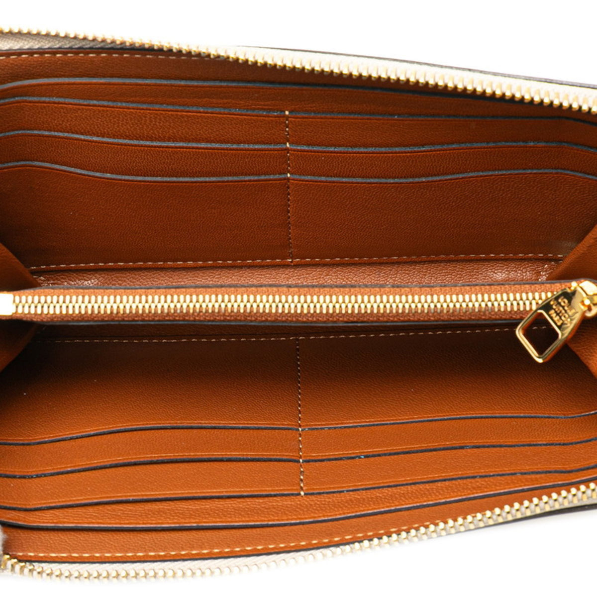 Louis Vuitton Brown Leather Long Wallet (Bi-Fold) (Pre-Owned)