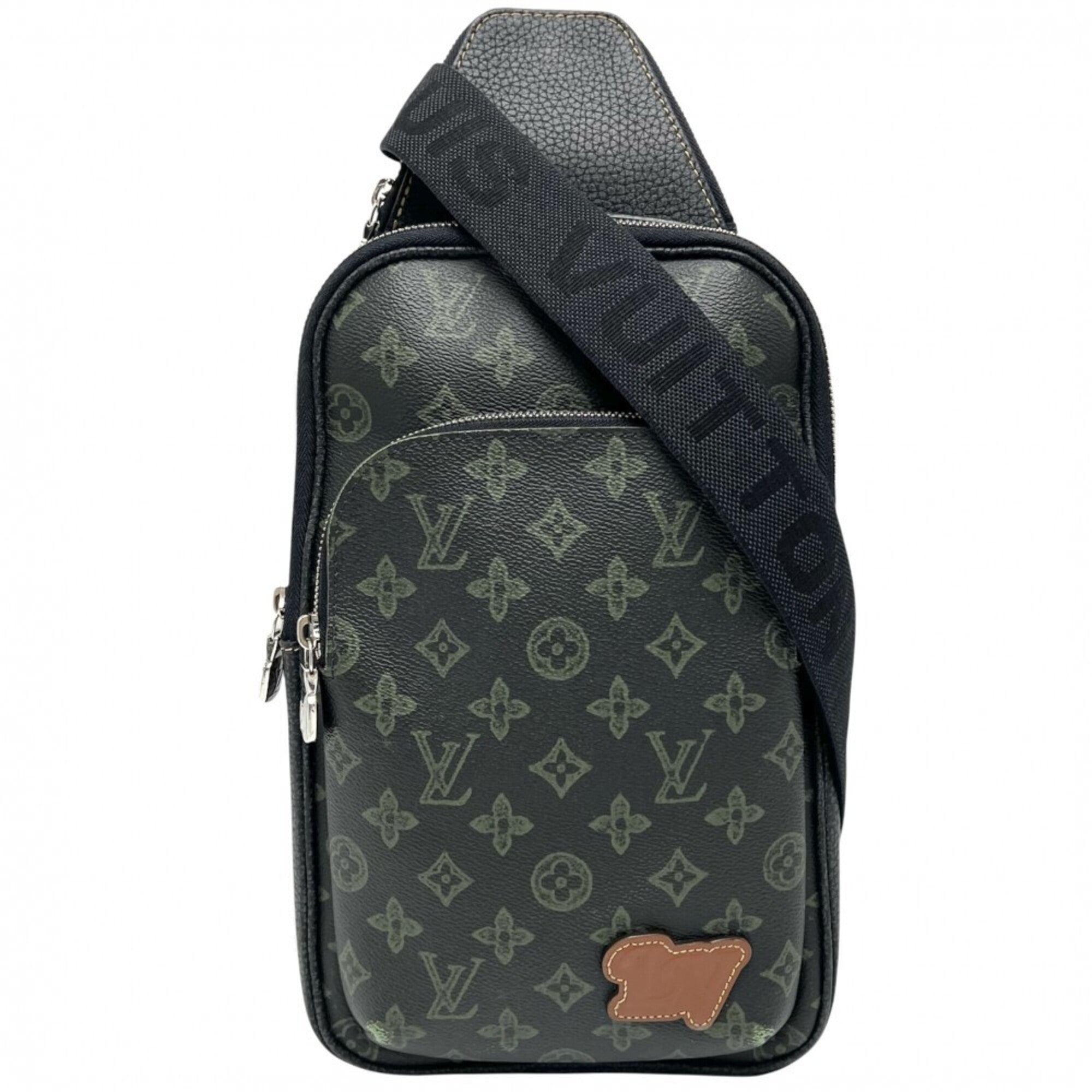 Louis Vuitton Monogram Black Green Monogram Shoulder Bag Sling Bag (Pre-Owned)
