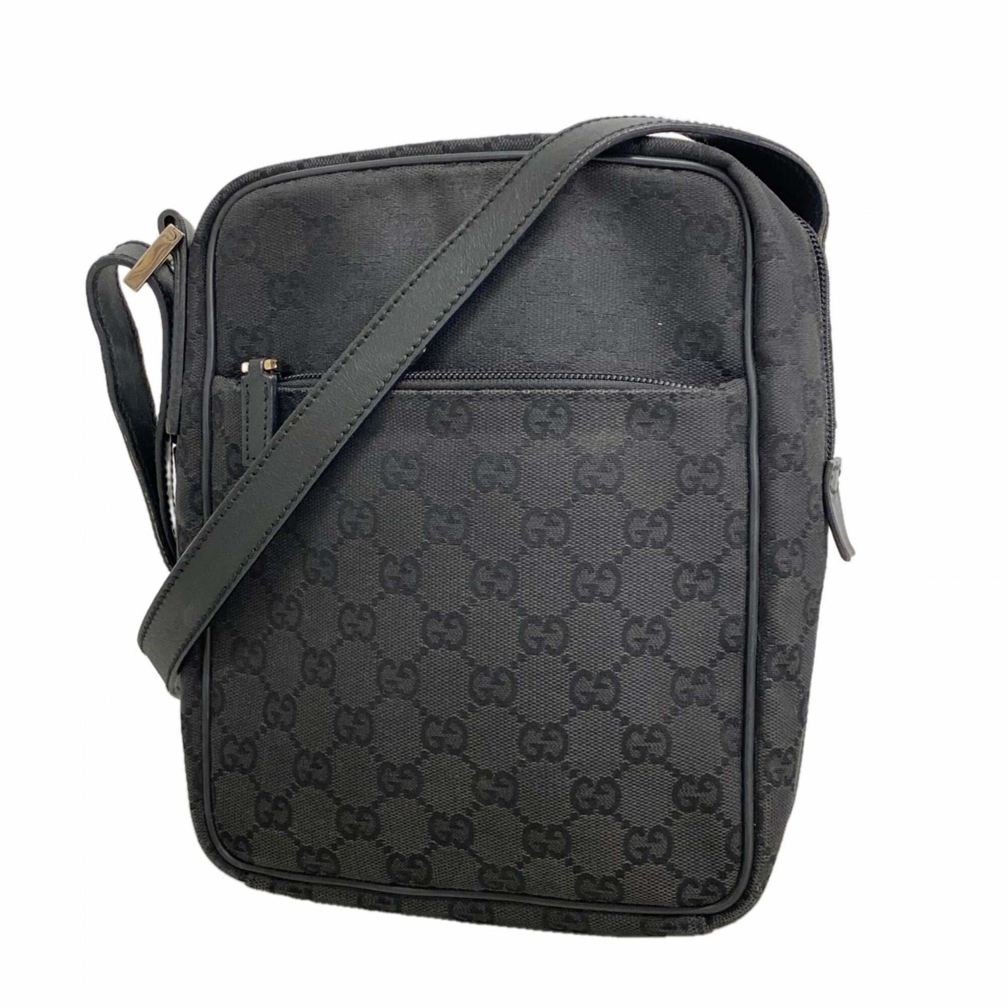 Gucci Black Canvas Shoulder Bag (Pre-Owned)