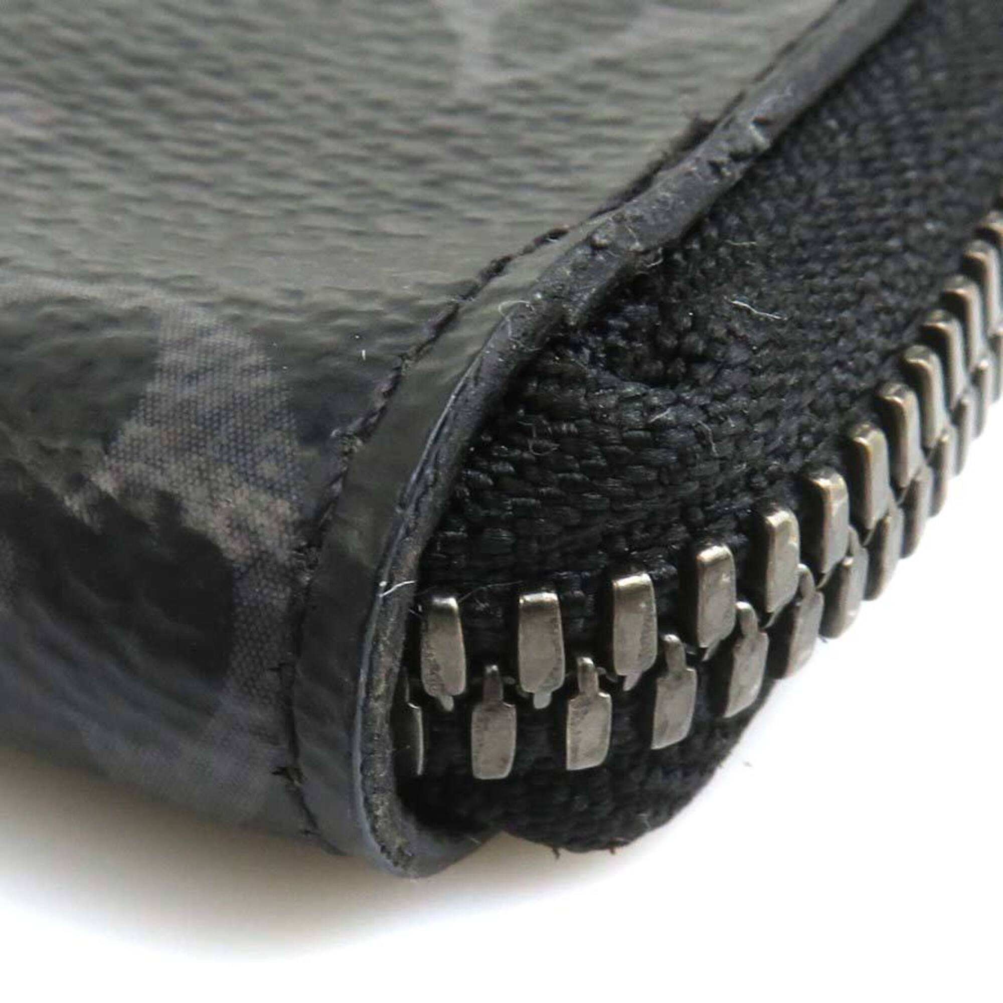 Louis Vuitton Black Gray Monogram Eclipse Monogram Eclipse Coin Purse/Coin Case (Pre-Owned)