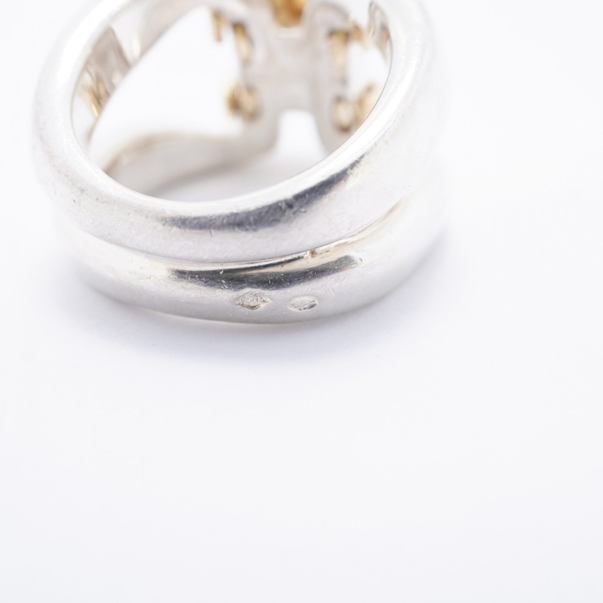 Hermes Yellow Gold (18K) Silver 925 Band Ring (Pre-Owned)