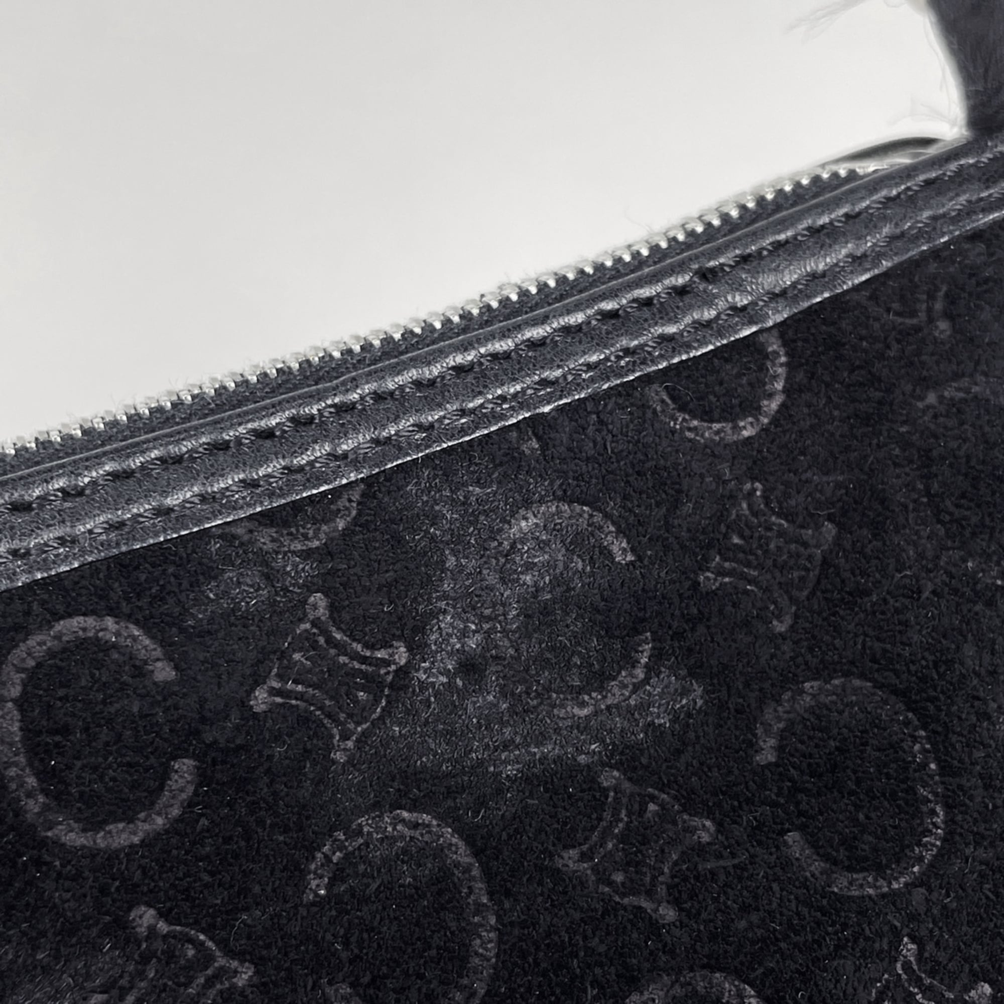 Celine Black Suede Leather Handbag (Pre-Owned)