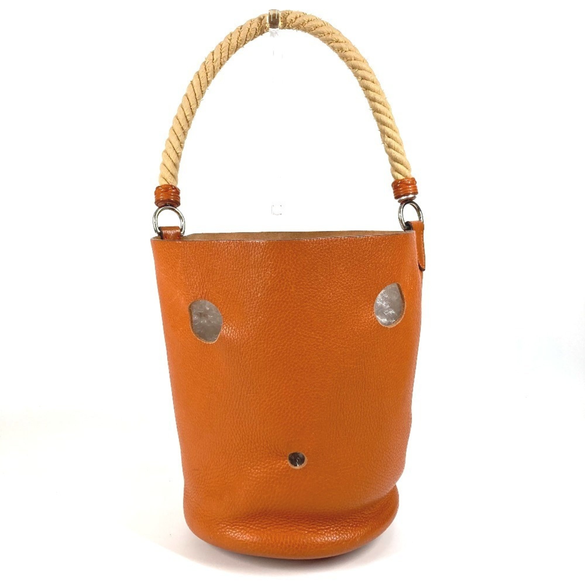 Hermes Orange Taurillon Clemence Leather Handbag Shoulder Bag (Pre-Owned)