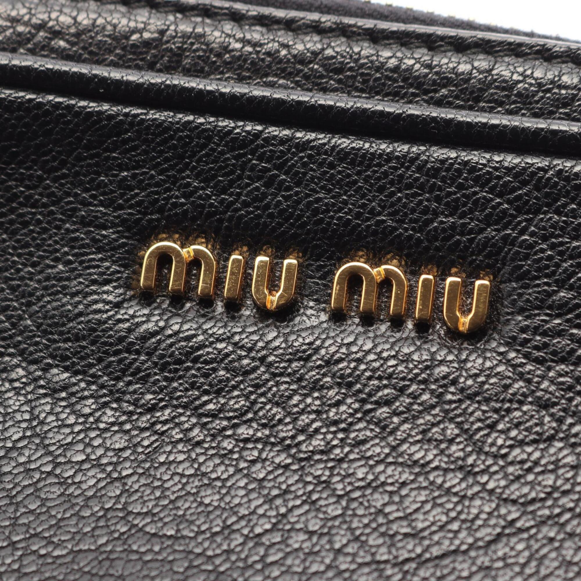 Miu Miu Black Leather Handbag Shoulder Bag (Pre-Owned)
