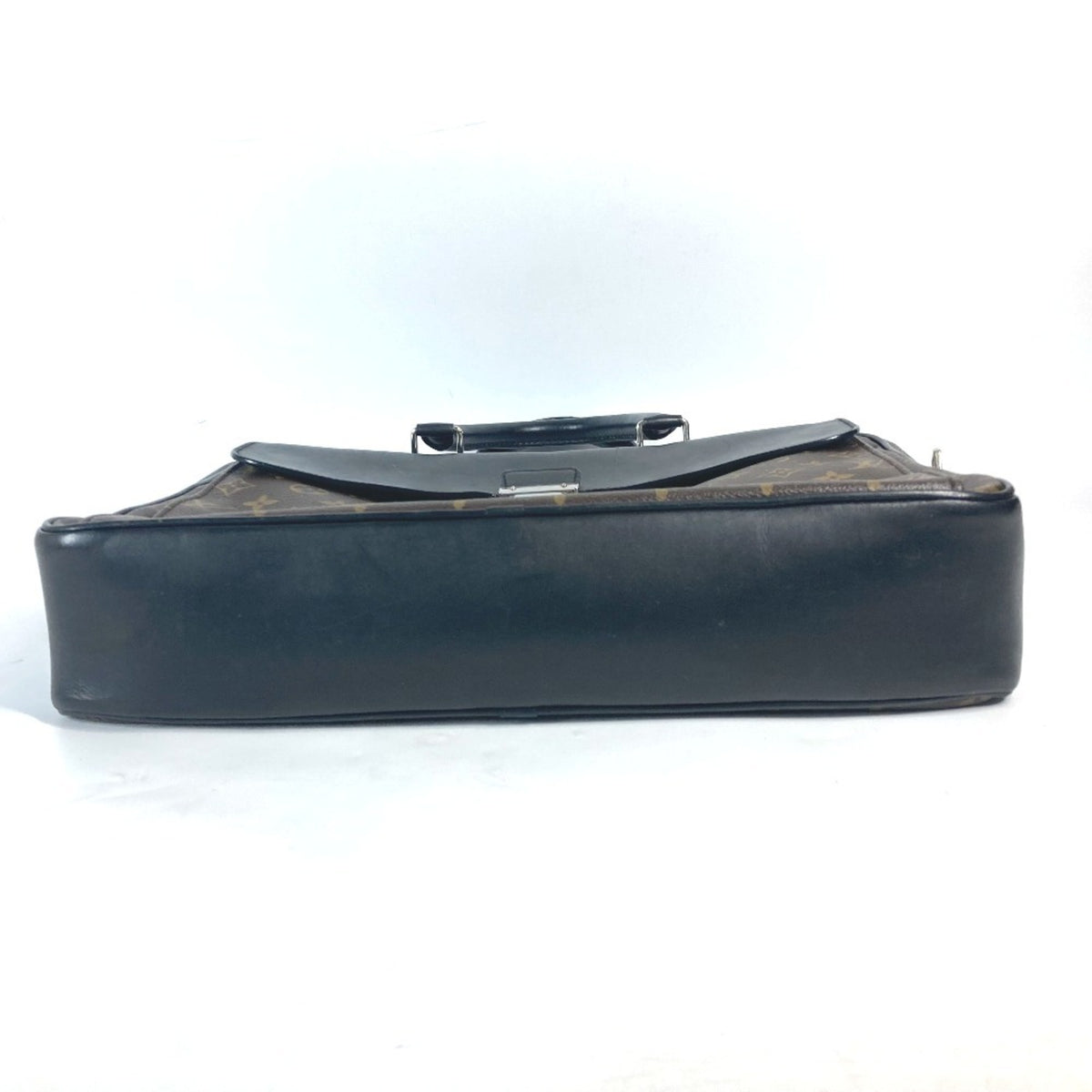 Louis Vuitton Black Brown Galle Monogram Leather Handbag (Pre-Owned)