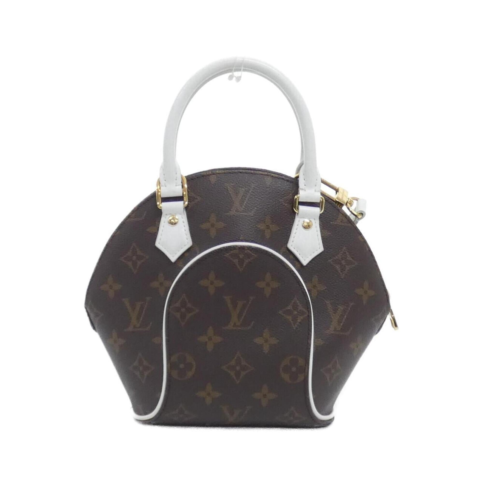 Louis Vuitton Blanc Marron Monogram Coated Canvas Handbag Pouch (Pre-Owned)