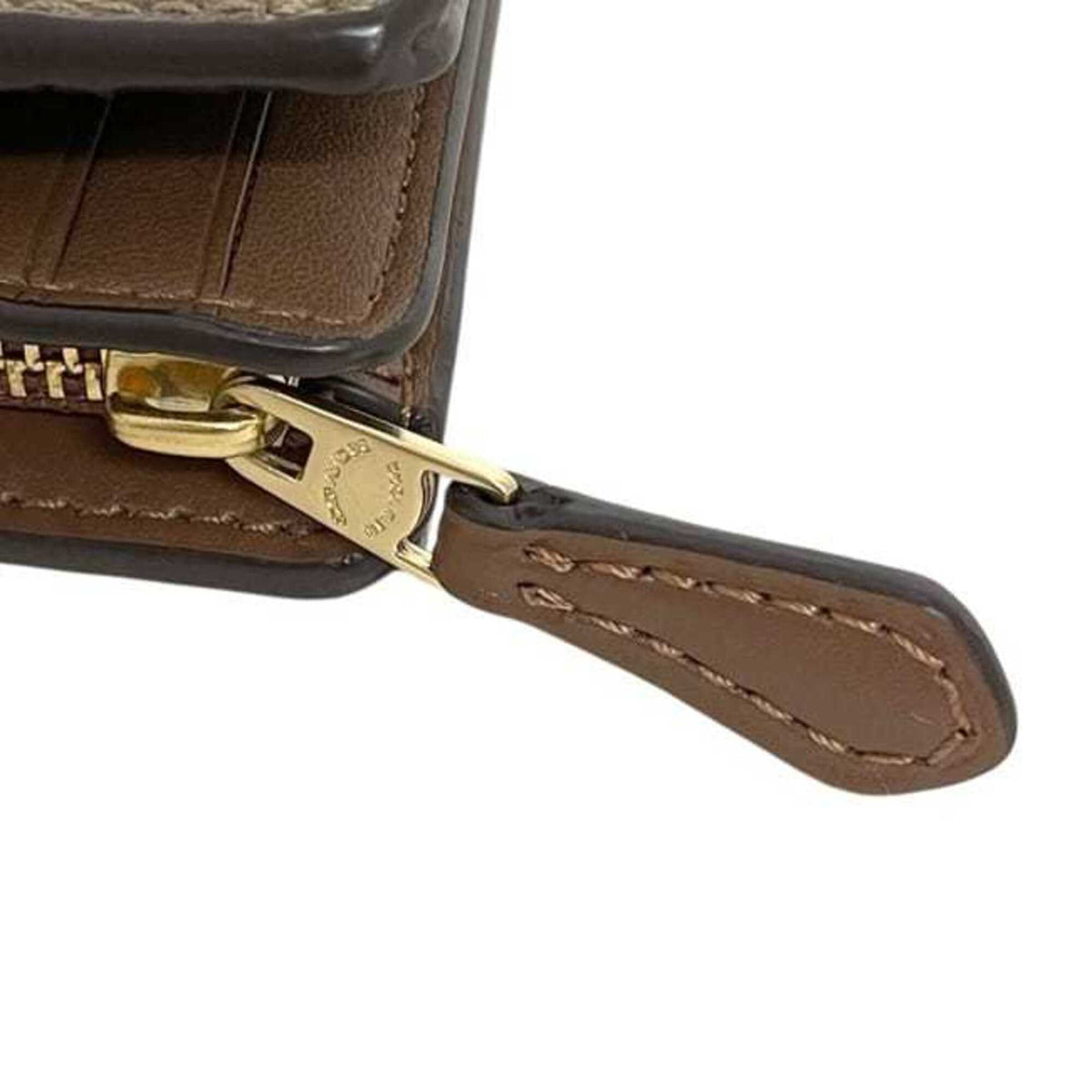 Coach Beige Brown Pvc Leather Wallet (Bi-Fold) (Pre-Owned)