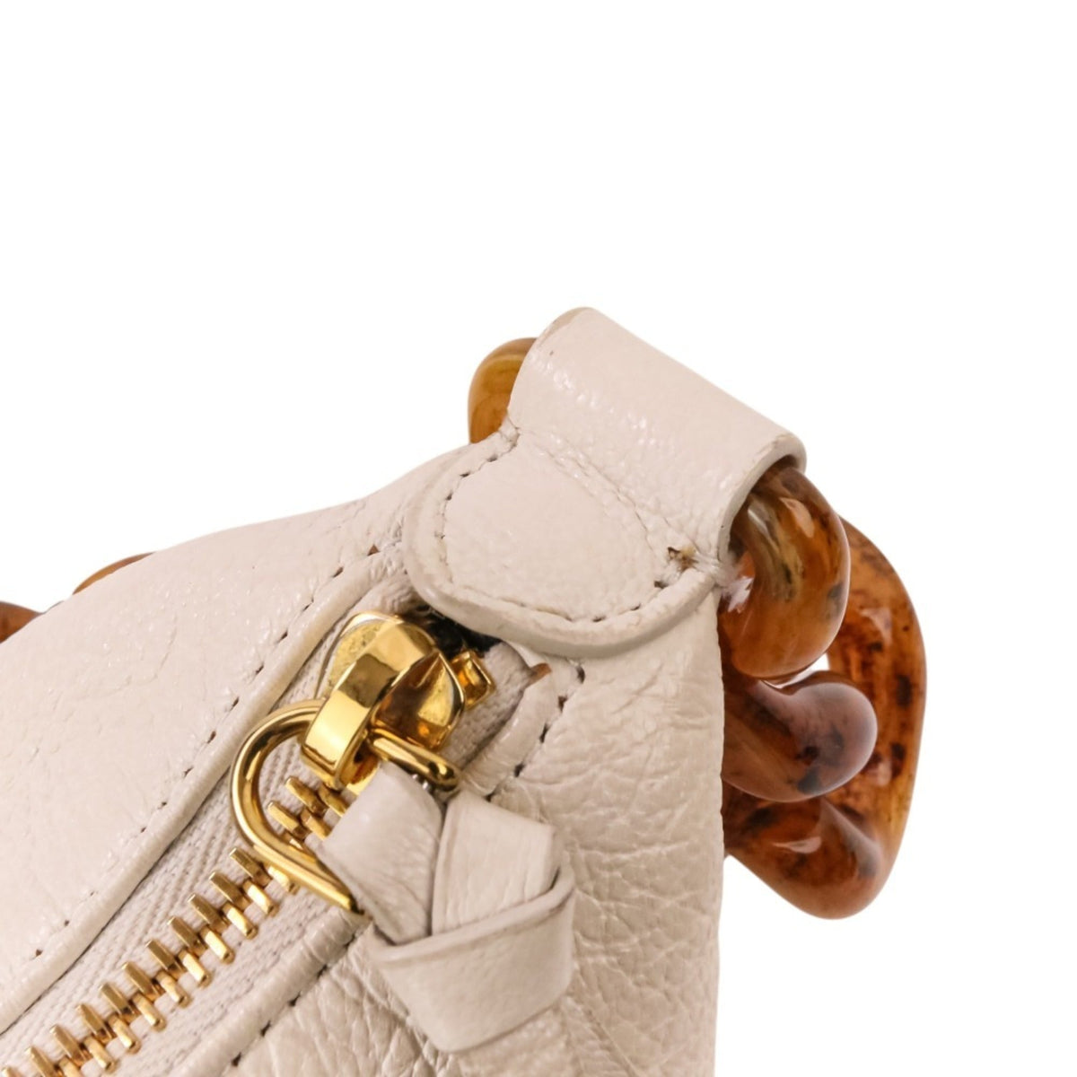 Miu Miu Black White Leather Handbag (Pre-Owned)