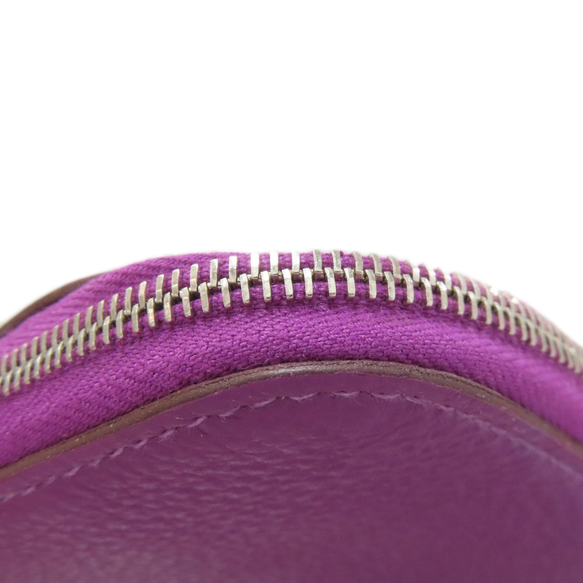 Hermes Purple Togo Leather Long Wallet (Bi-Fold) (Pre-Owned)