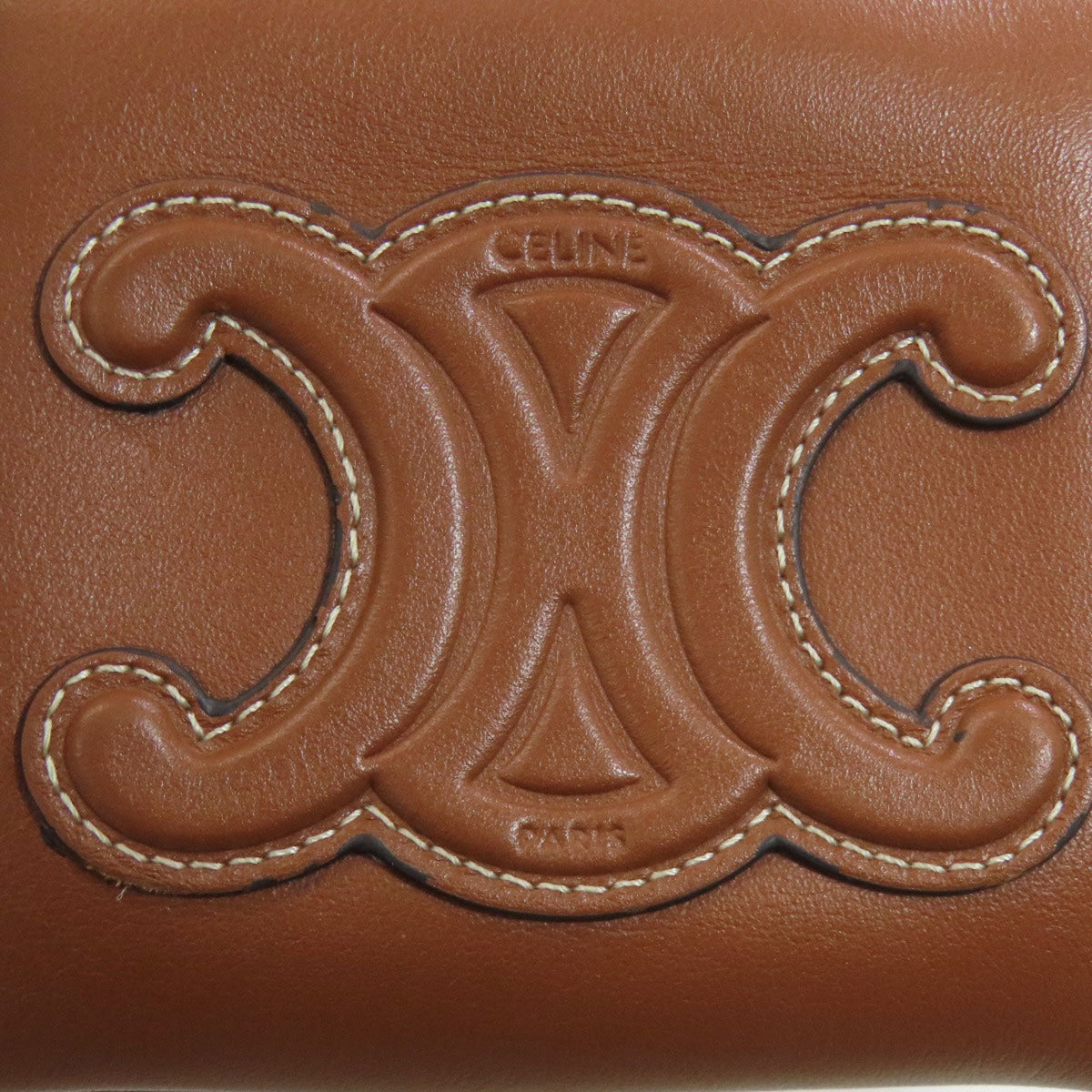 Celine Brown Leather Coin Purse/Coin Case (Pre-Owned)