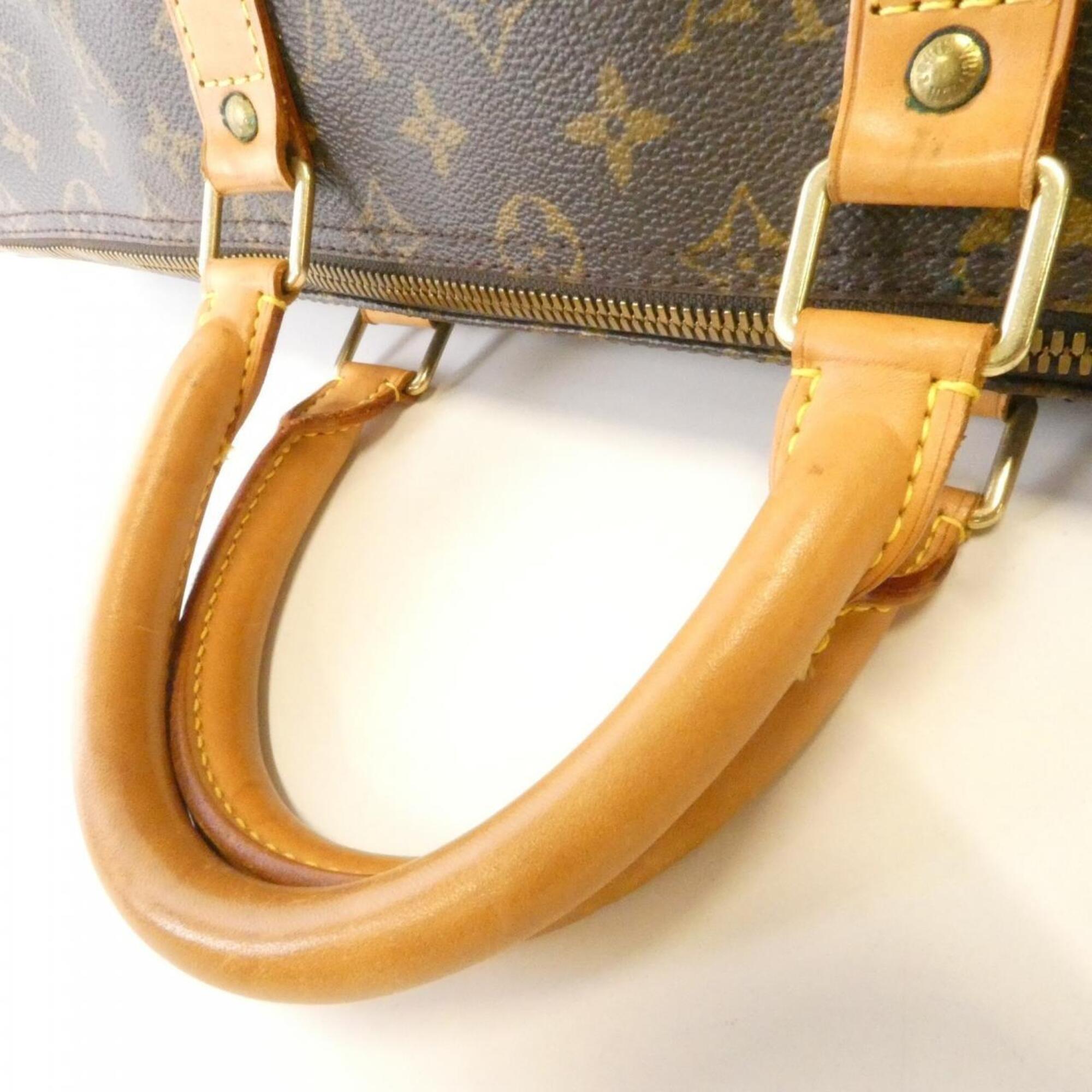 Louis Vuitton Marron Coated Canvas Boston Bag (Pre-Owned)