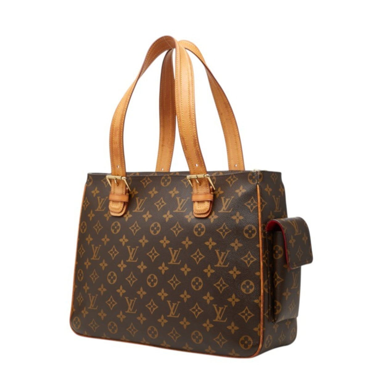 Louis Vuitton Brown Pvc Leather Shoulder Bag Tote Bag (Pre-Owned)