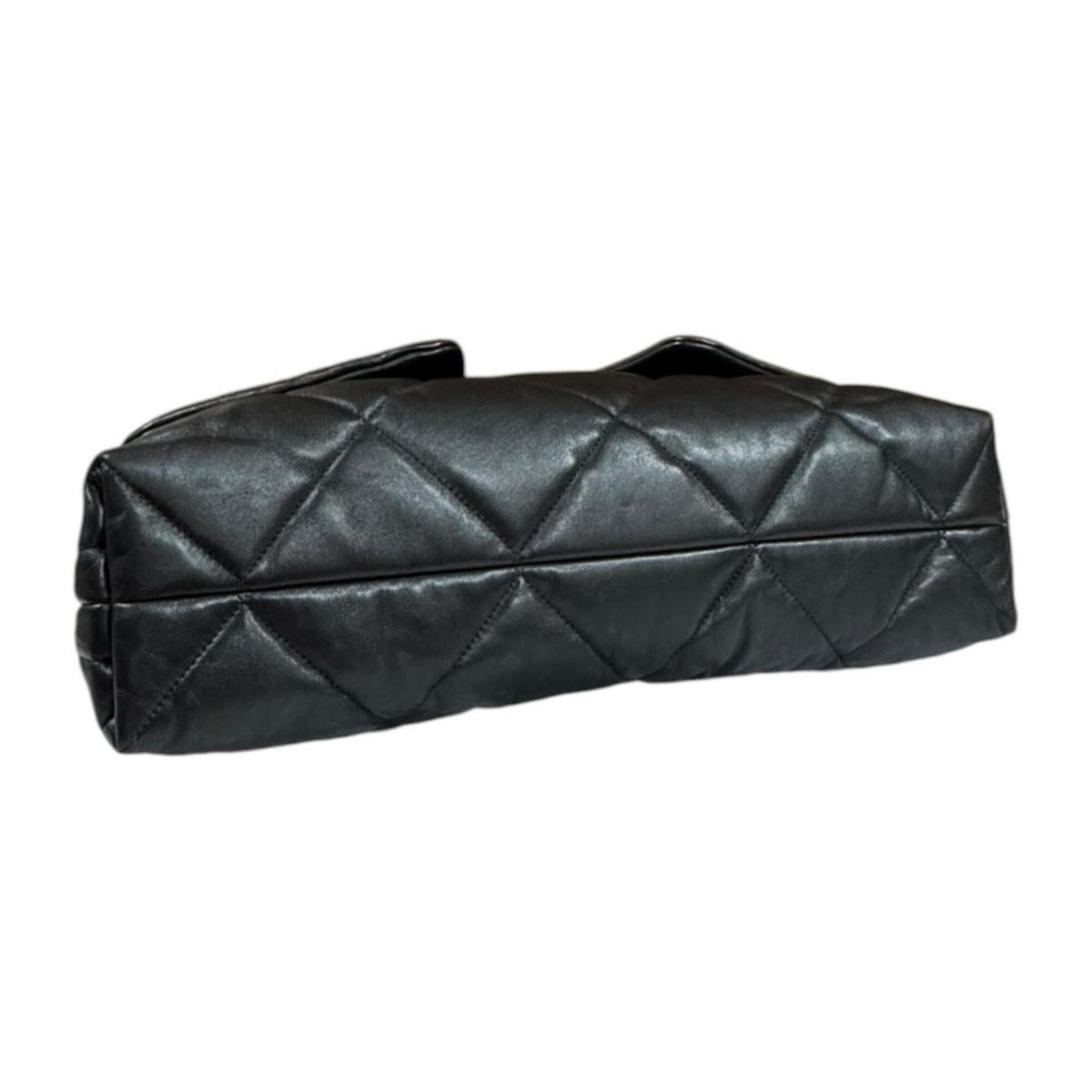 Chanel Black Leather Shopping Bag Shoulder Bag (Pre-Owned)