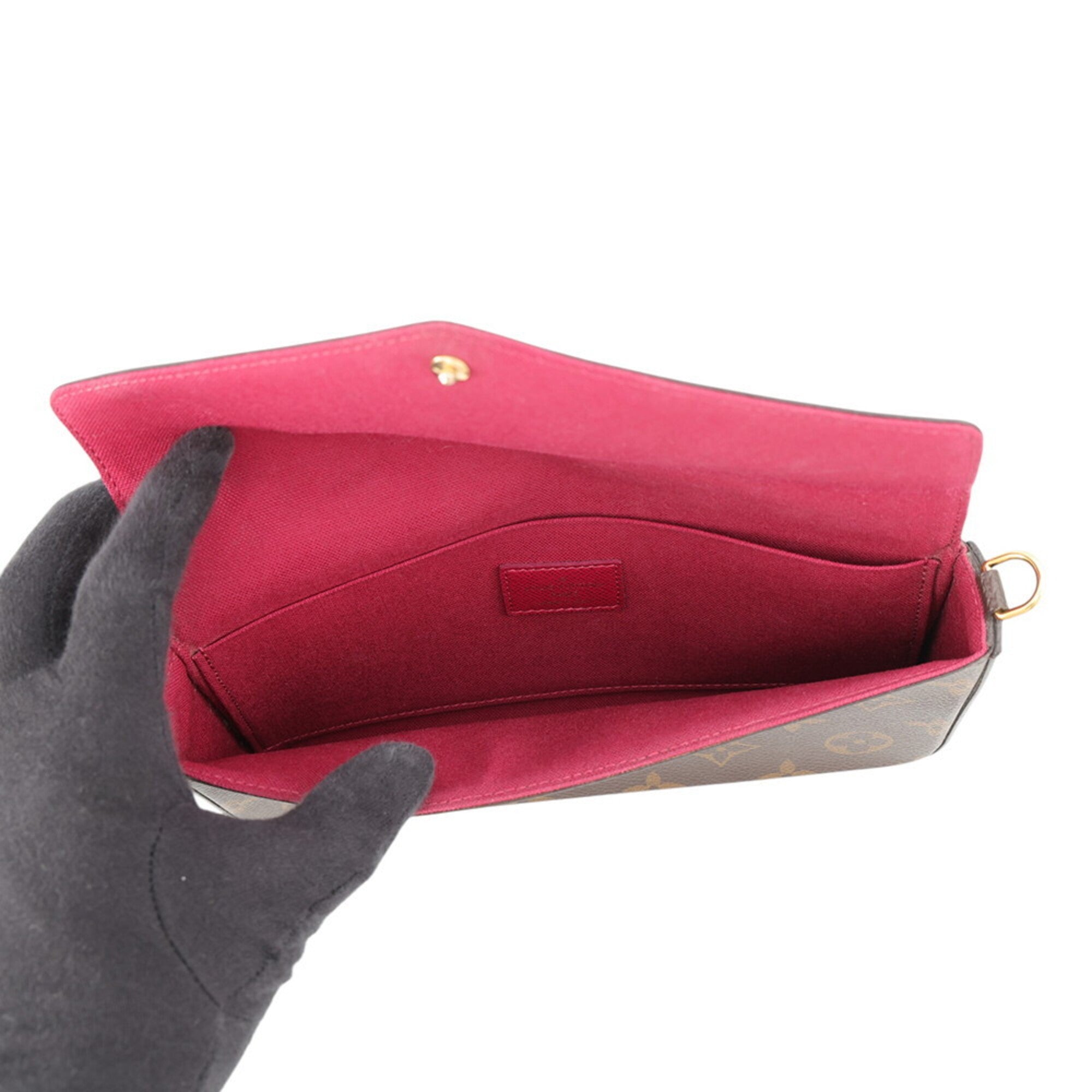 Louis Vuitton Monogram Fuchsia Monogram Pochette Shoulder Bag (Pre-Owned)