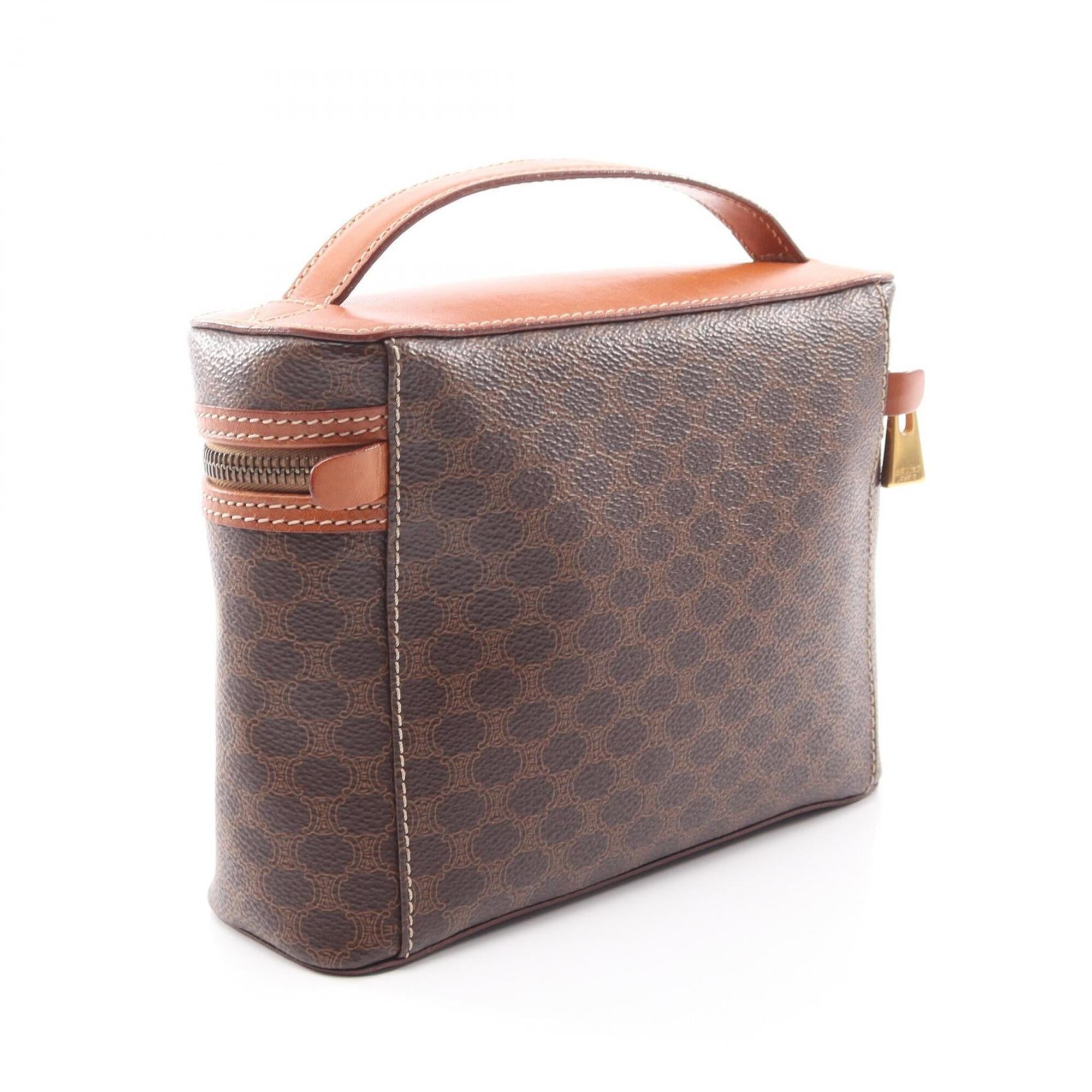 Celine Brown Coated Canvas Leather Handbag (Pre-Owned)