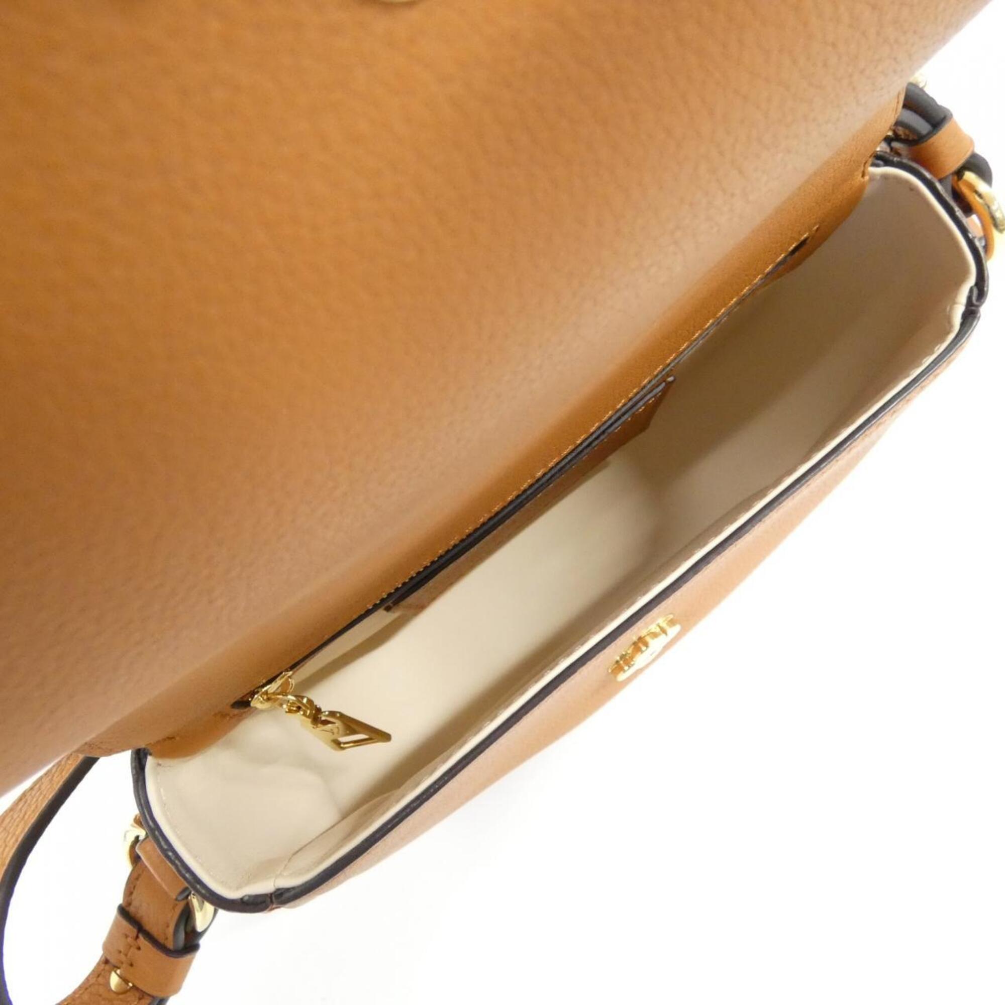 Louis Vuitton Brown Leather Shoulder Bag (Pre-Owned)