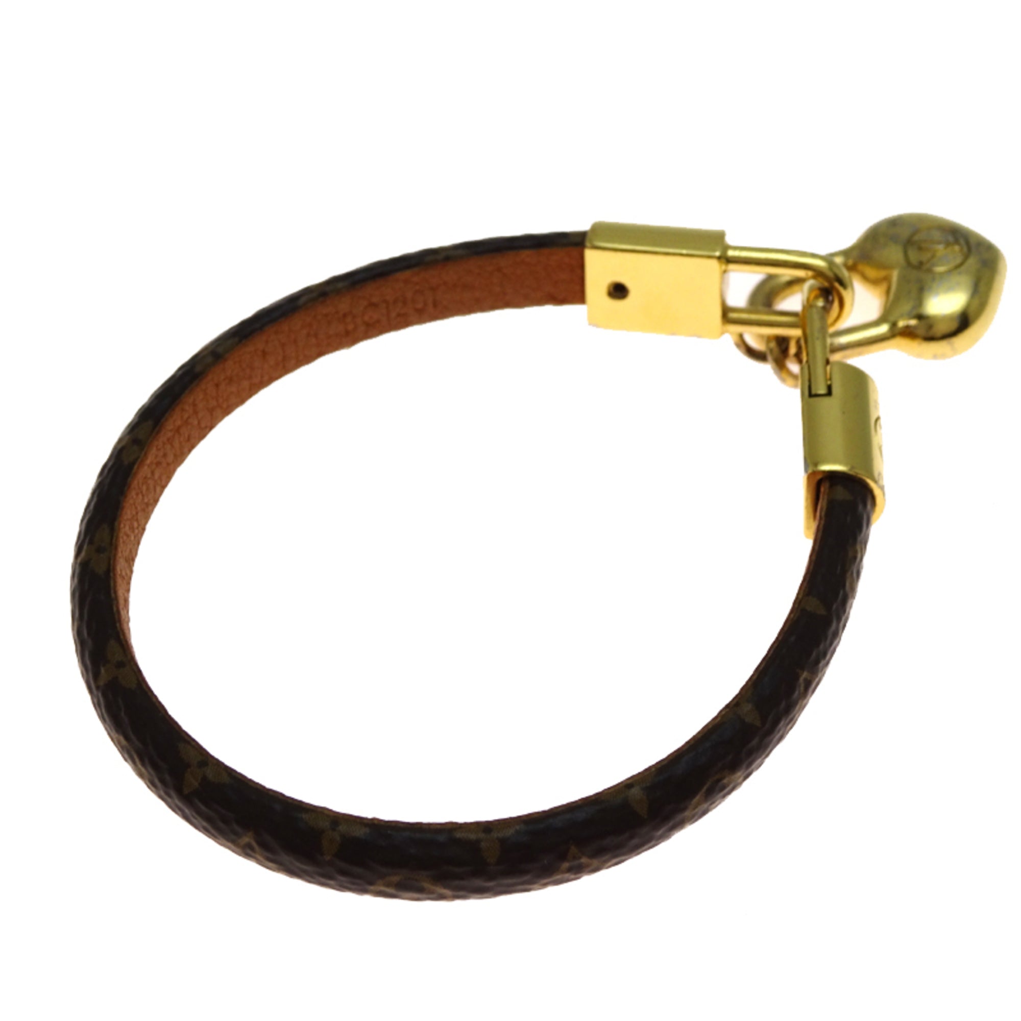 Louis Vuitton Monogram Brown Metal Monogram Charm Bracelet (Pre-Owned)