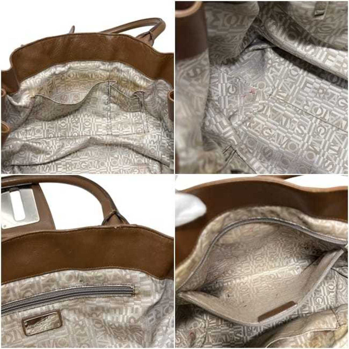 Salvatore Ferragamo Brown Leather Tote Bag (Pre-Owned)