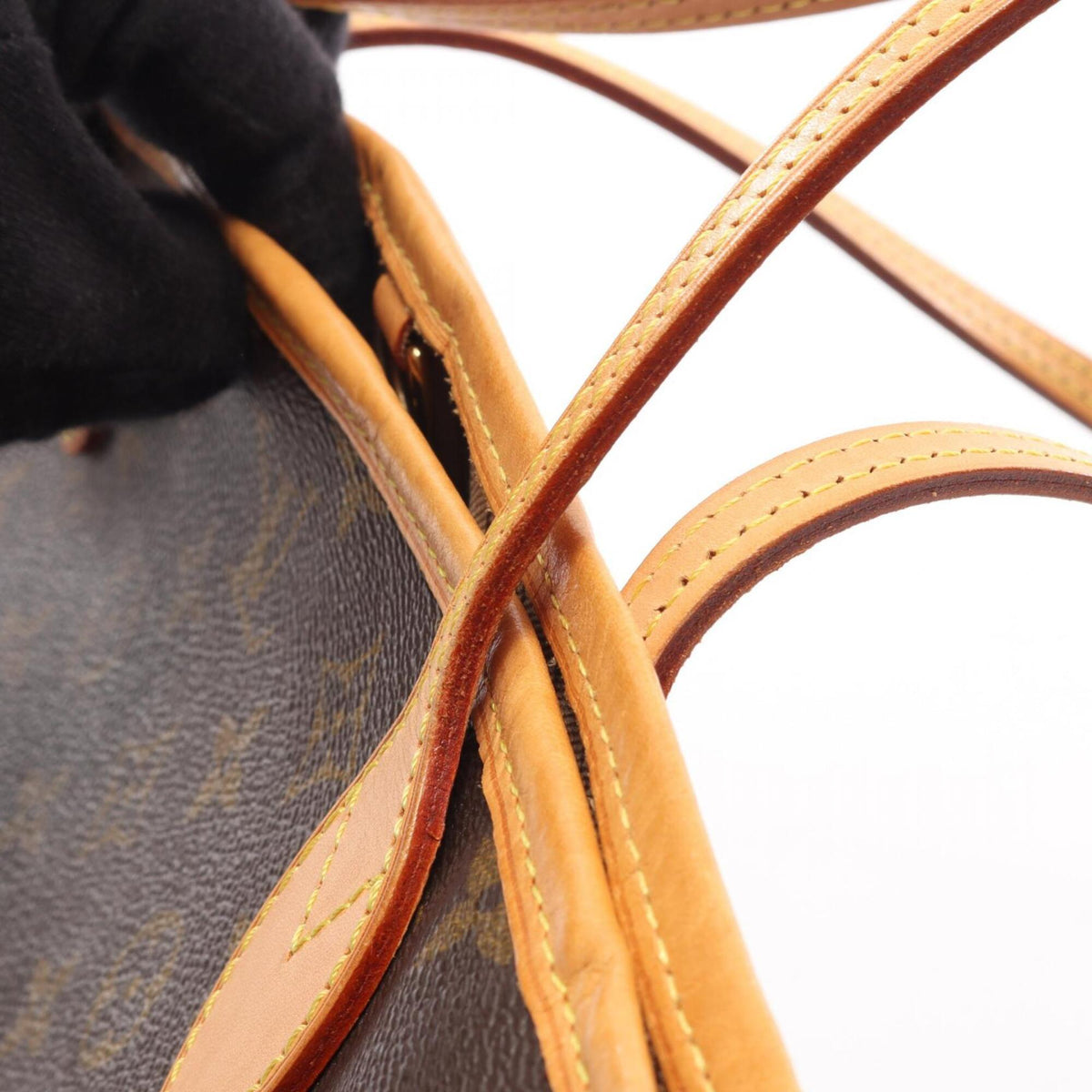 Louis Vuitton Brown Pvc Coated Canvas Leather Handbag Tote Bag (Pre-Owned)