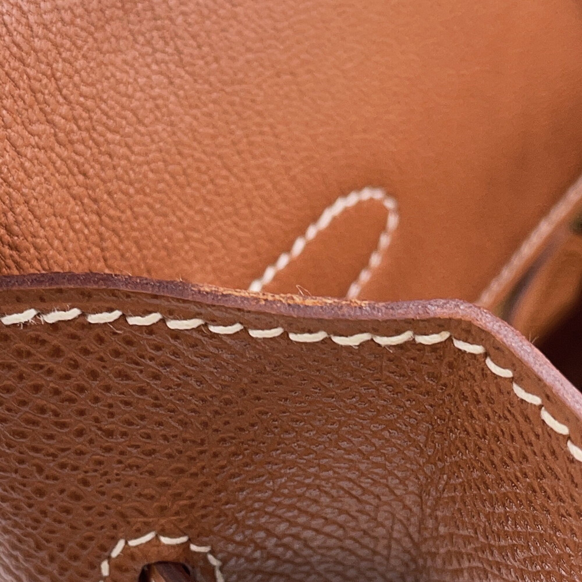 Hermes Beige Gold Gold Brown Courchevel Leather Handbag (Pre-Owned)