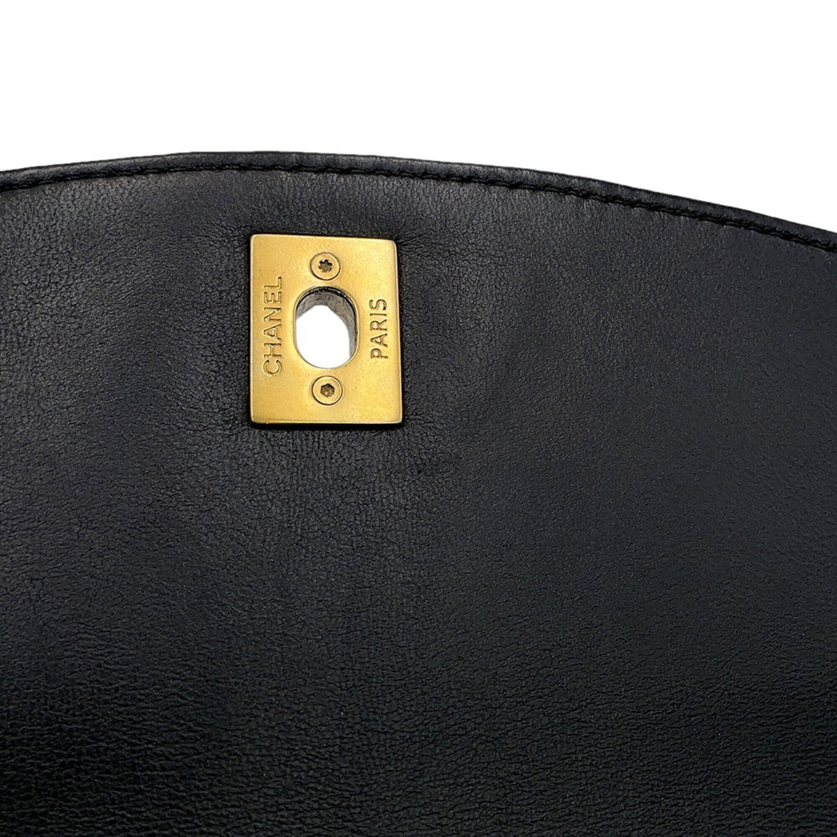 Chanel Matelasse Black Leather Handbag Shoulder Bag (Pre-Owned)