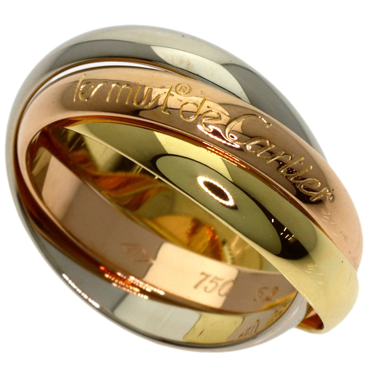 Cartier Trinity Yellow Gold (18K) Pink Gold (18K) White Gold (18K) Band Ring (Pre-Owned)