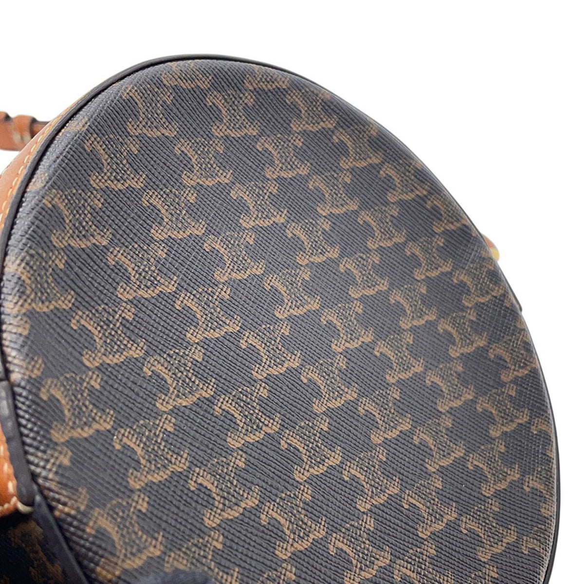 Celine Brown Pvc Leather Handbag Pochette Shoulder Bag (Pre-Owned)