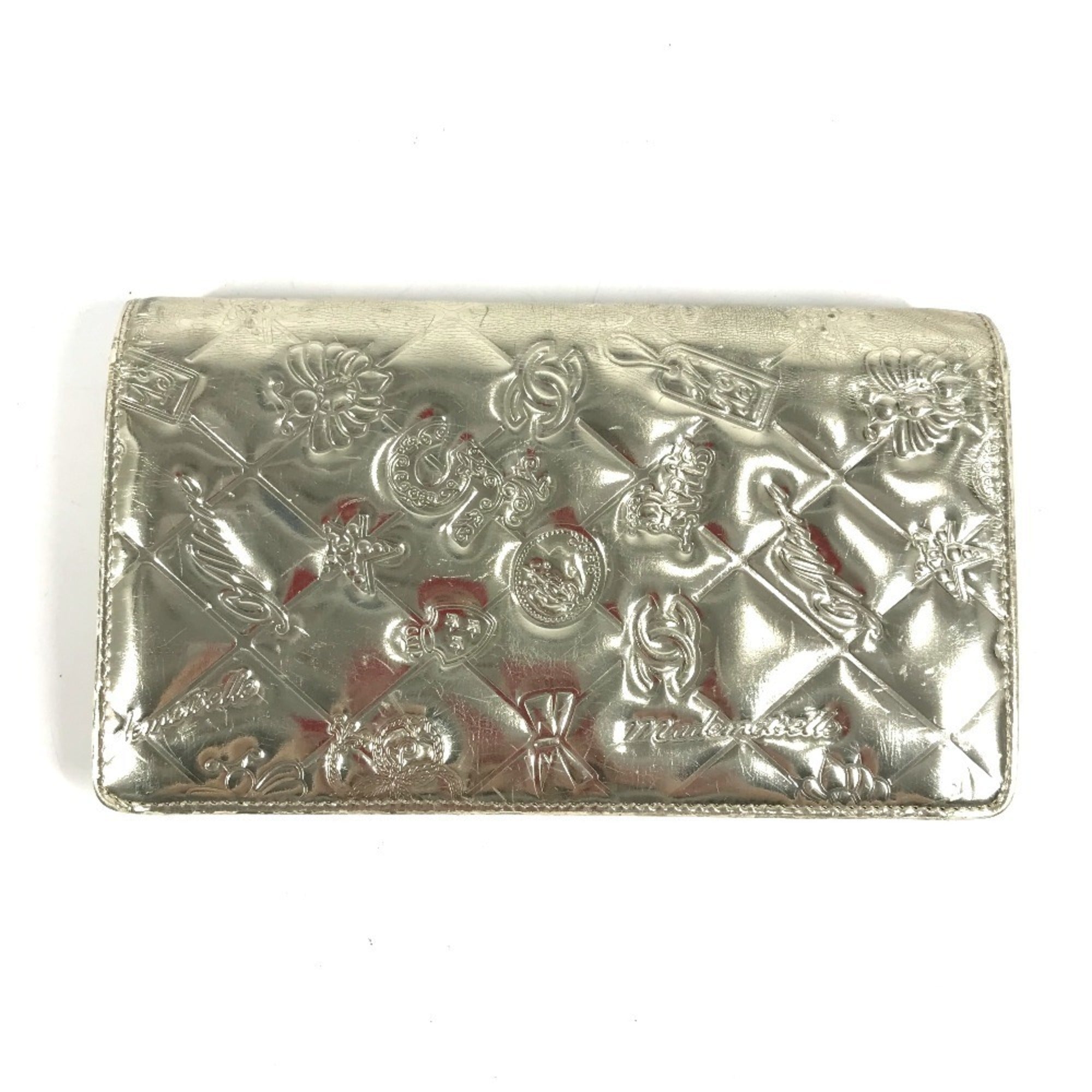 Chanel Gold Leather Long Wallet (Bi-Fold) (Pre-Owned)