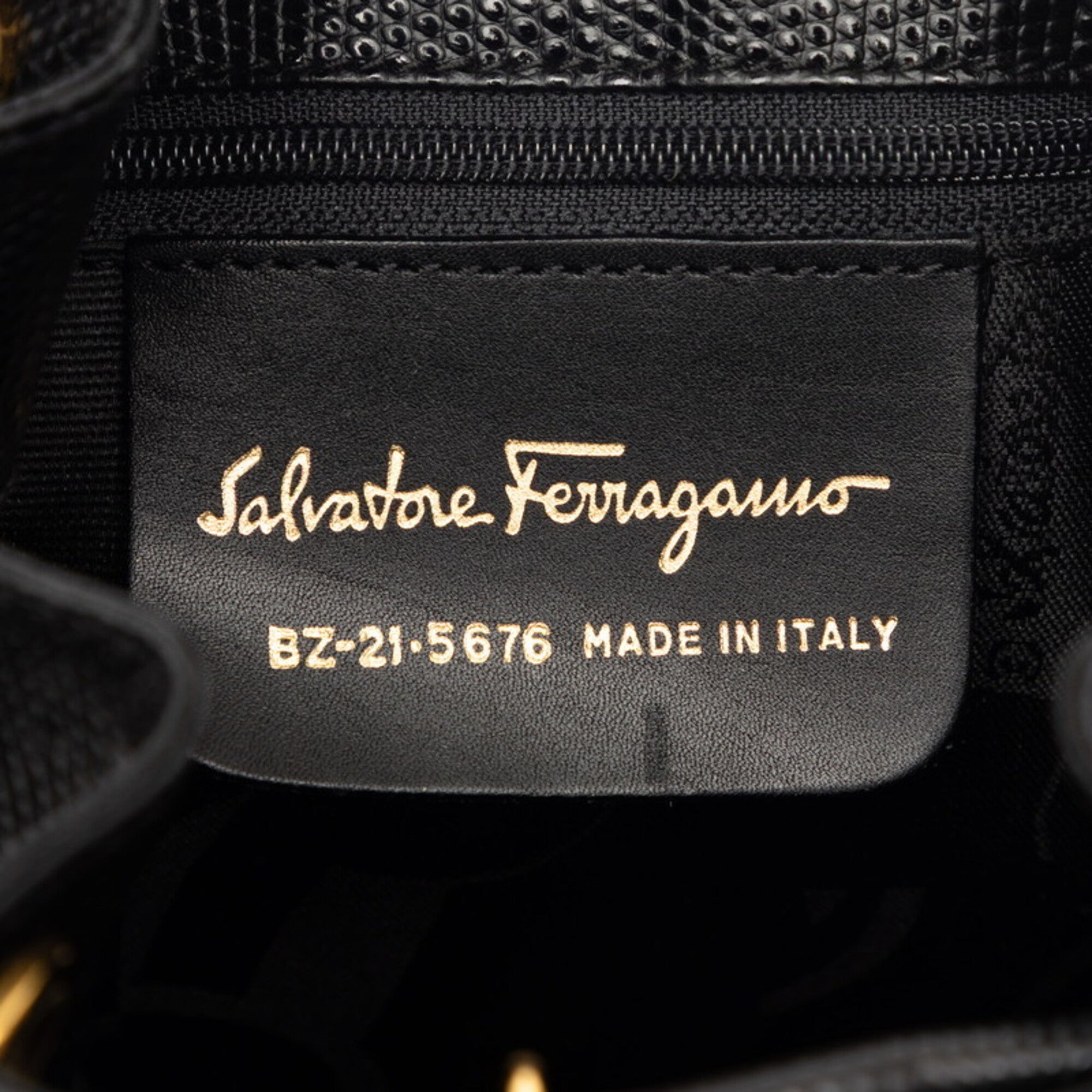 Salvatore Ferragamo Black Pvc Leather Backpack (Pre-Owned)