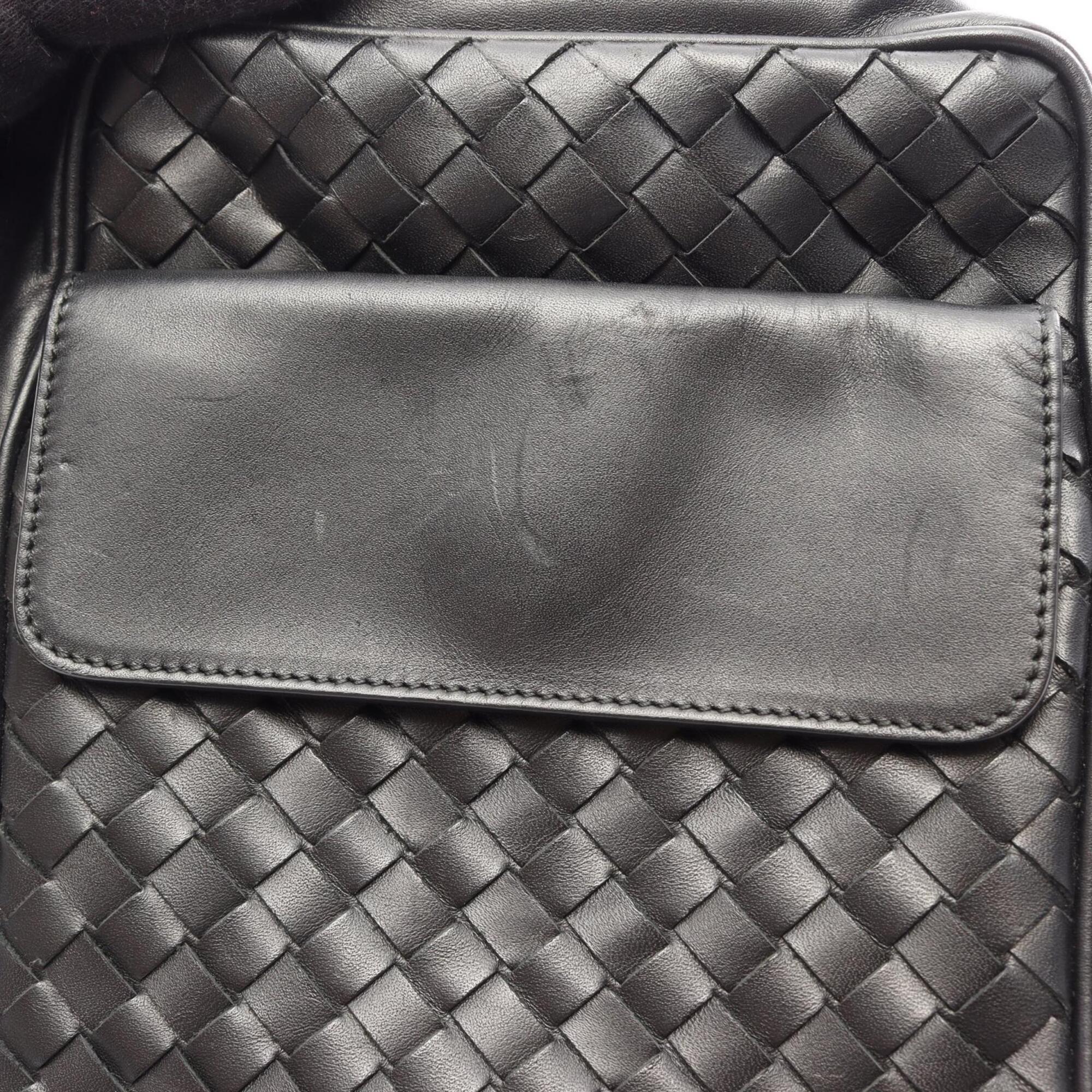 Bottega Veneta Black Intrecciato Handbag Shoulder Bag (Pre-Owned)