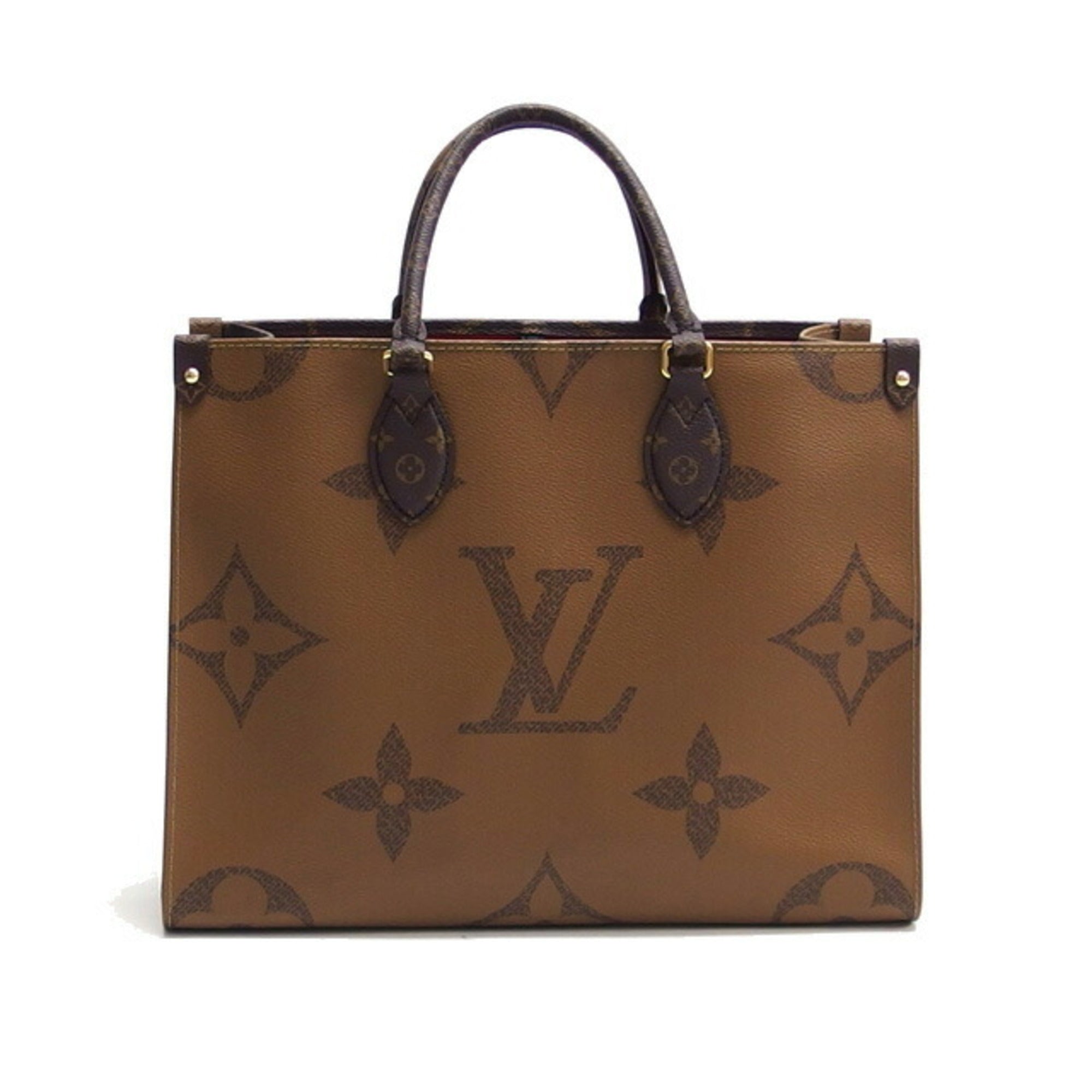 Louis Vuitton Brown Dark Brown Marron Monogram Reverse Canvas Shoulder Bag Tote Bag (Pre-Owned)