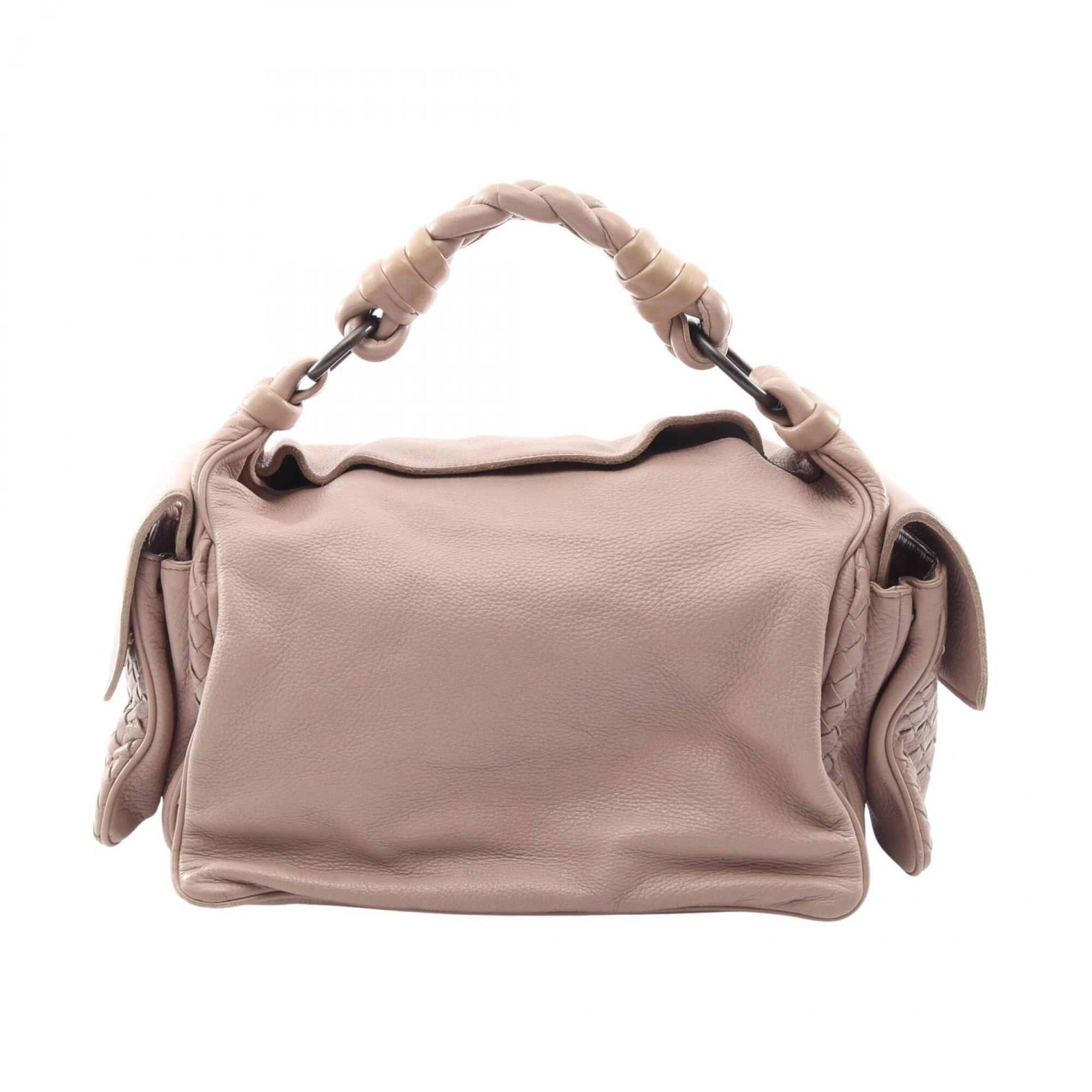 Bottega Veneta Pink Leather Handbag Shoulder Bag (Pre-Owned)