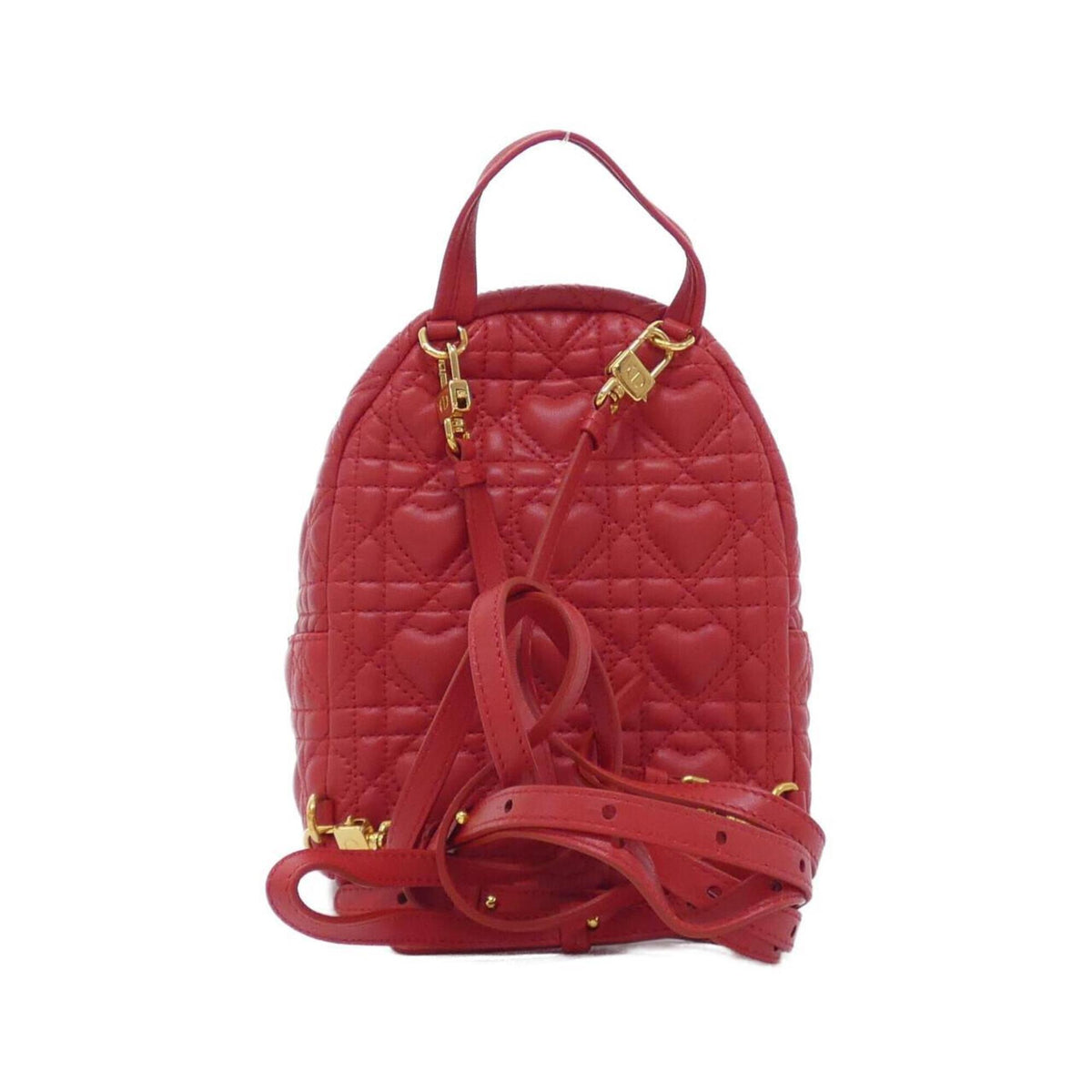 Christian Dior Red Color Leather Backpack (Pre-Owned)