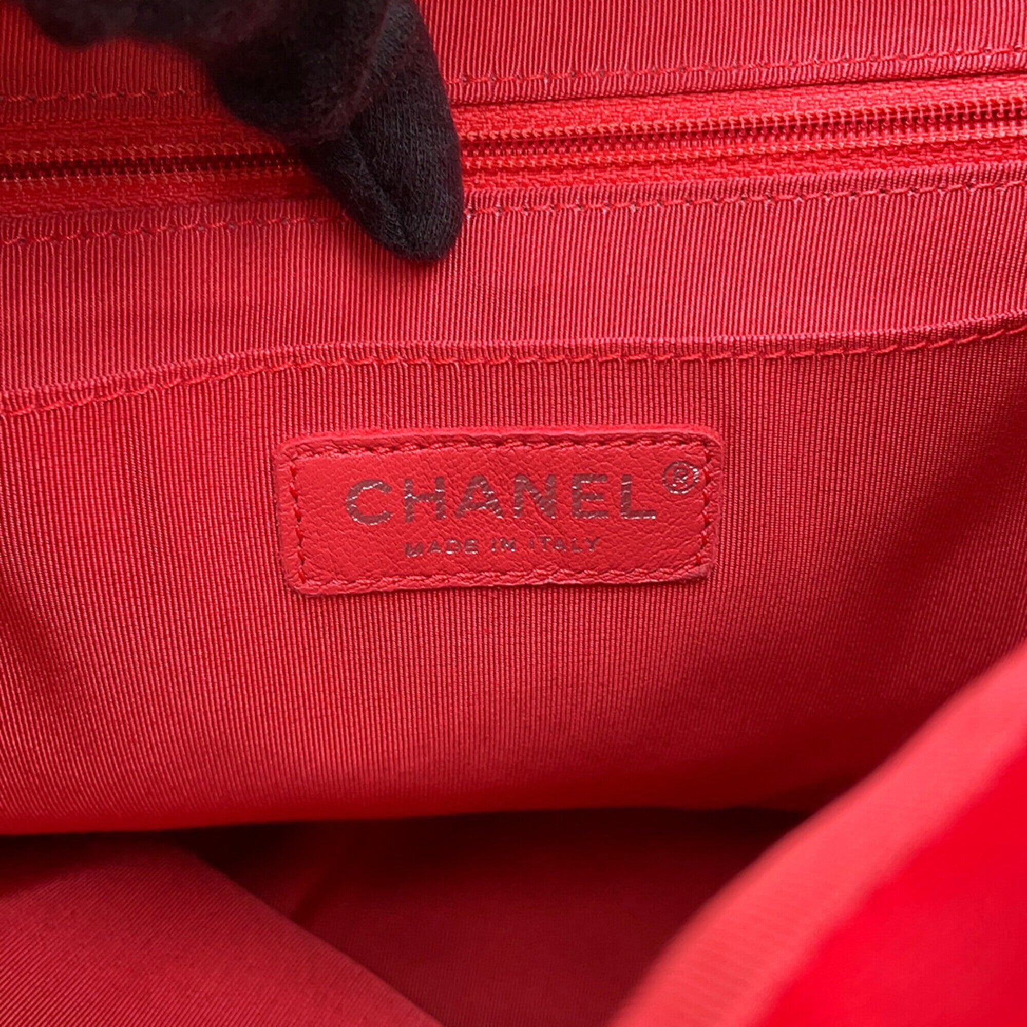 Chanel Red Color Backpack Handbag (Pre-Owned)