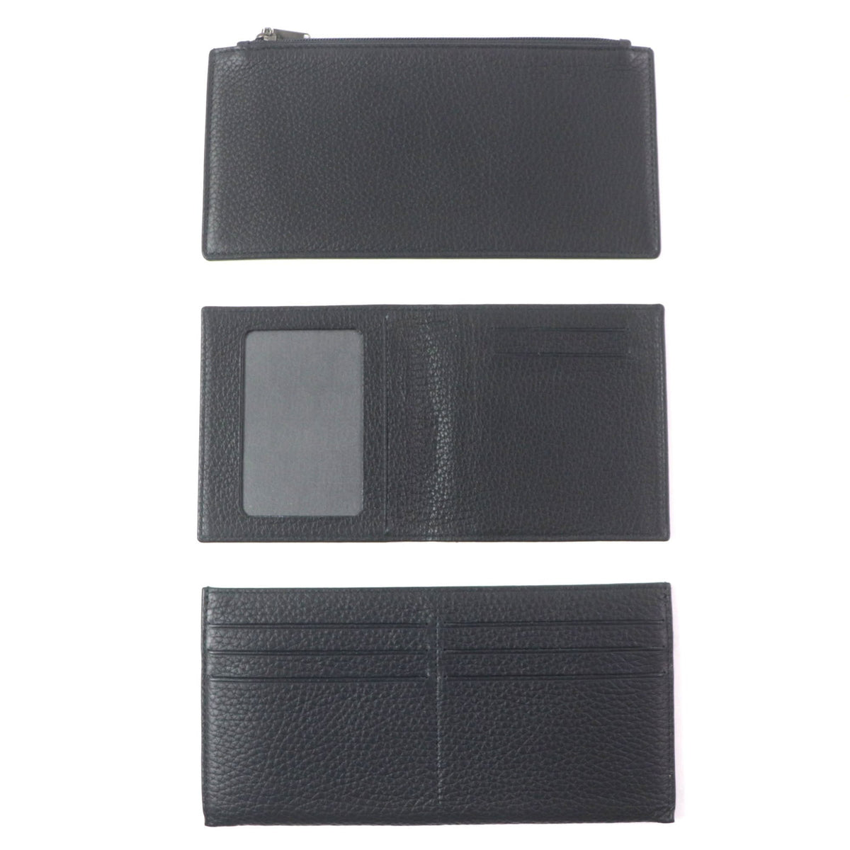 Dunhill Black Leather Long Wallet (Bi-Fold) (Pre-Owned)