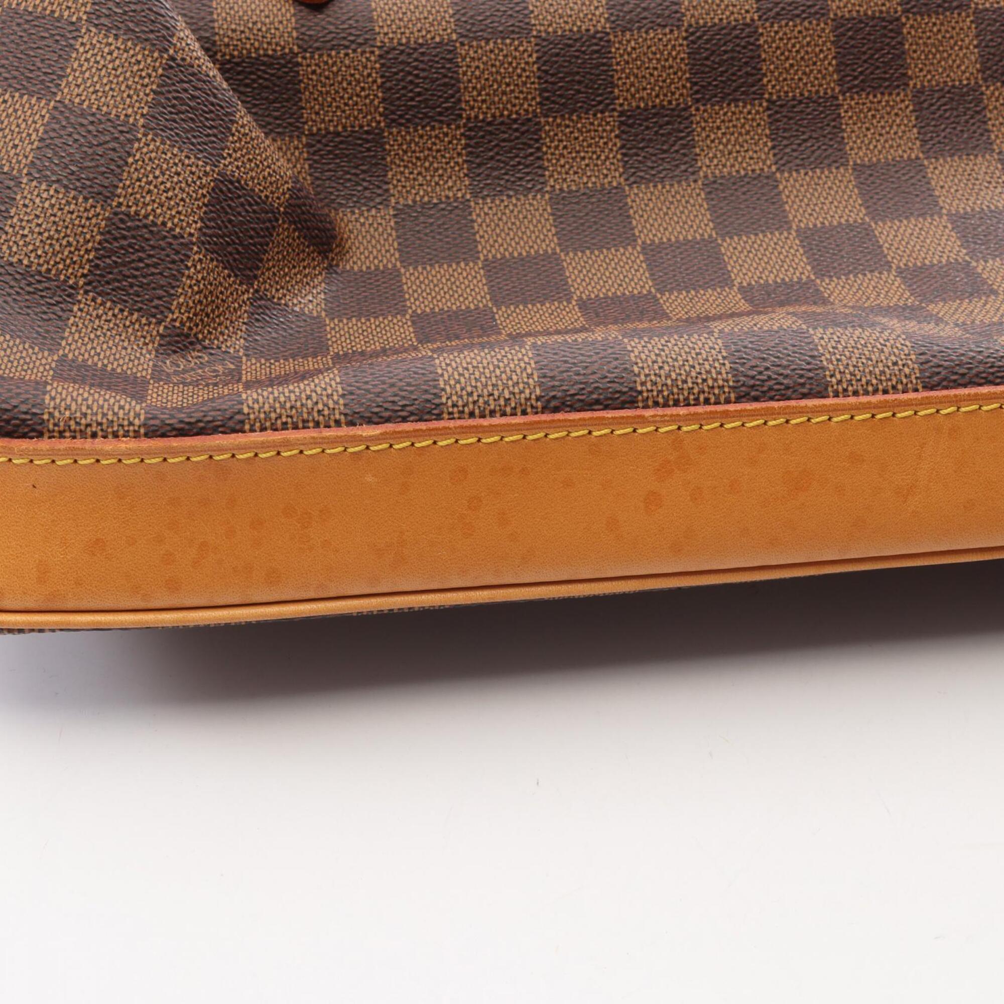 Louis Vuitton Brown Coated Canvas Pvc Damier Canvas Leather Boston Bag Handbag (Pre-Owned)