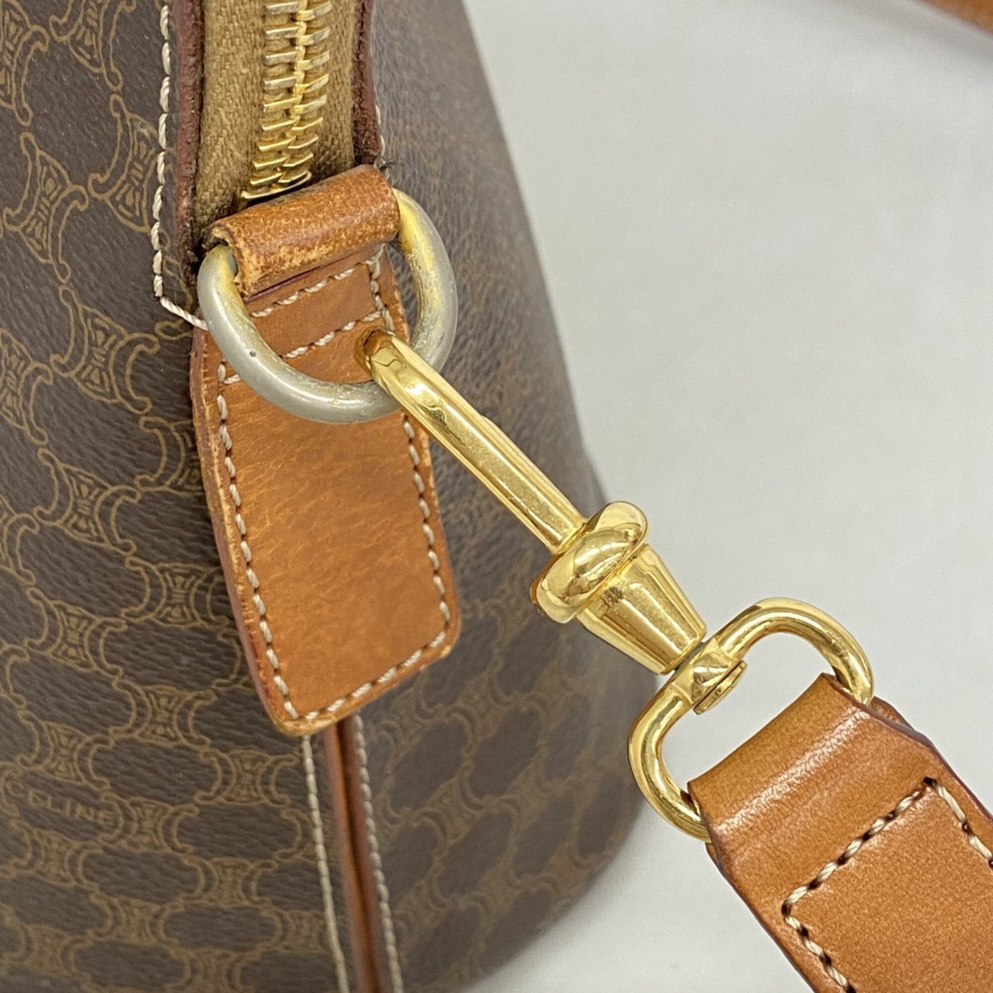 Celine Brown Pvc Handbag (Pre-Owned)