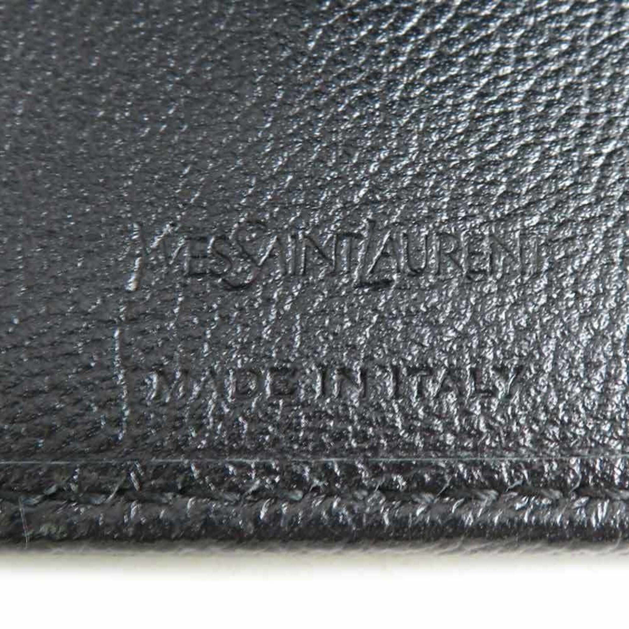 Yves Saint Laurent Black Leather Wallet (Bi-Fold) (Pre-Owned)