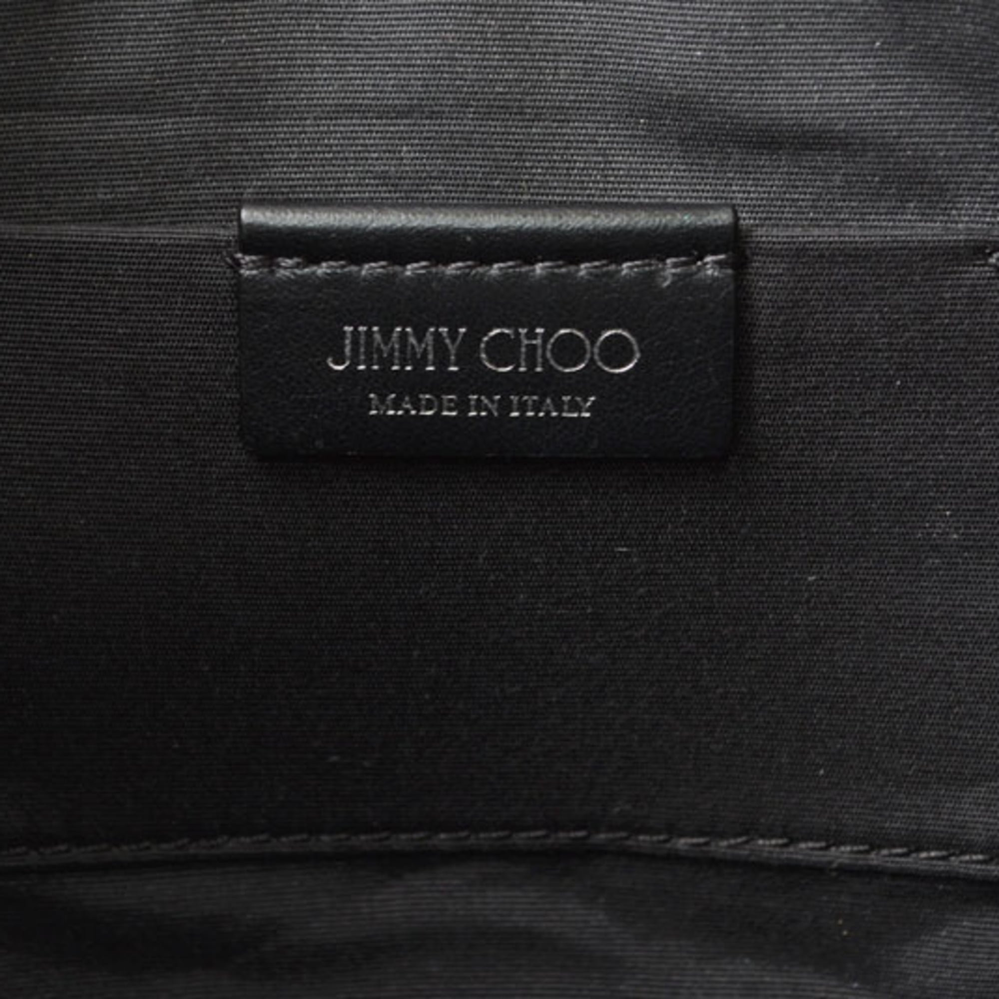 Jimmy Choo Black Leather Fanny Pack Shoulder Bag Sling Bag (Pre-Owned)