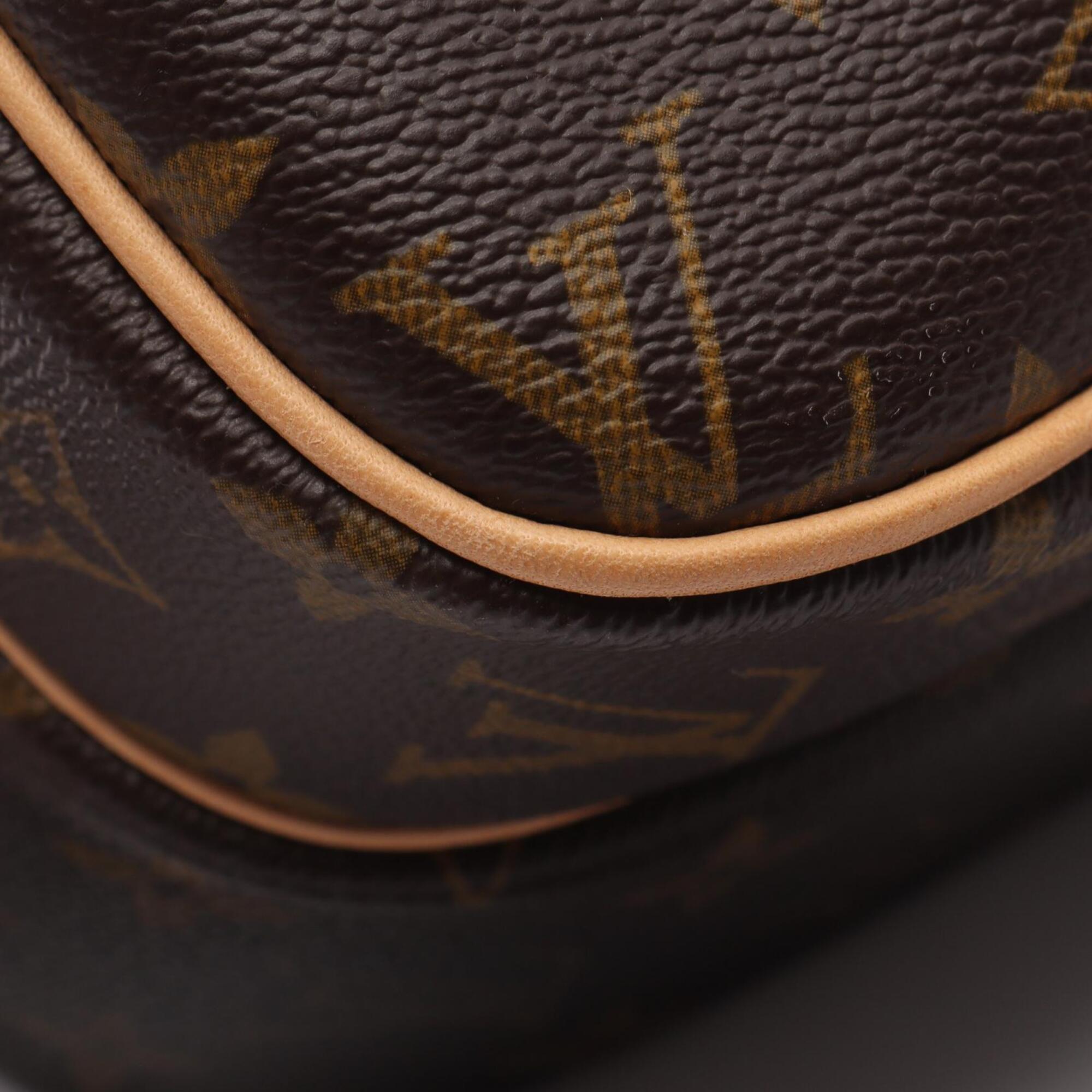 Louis Vuitton Brown Coated Canvas Leather Handbag Shoulder Bag (Pre-Owned)
