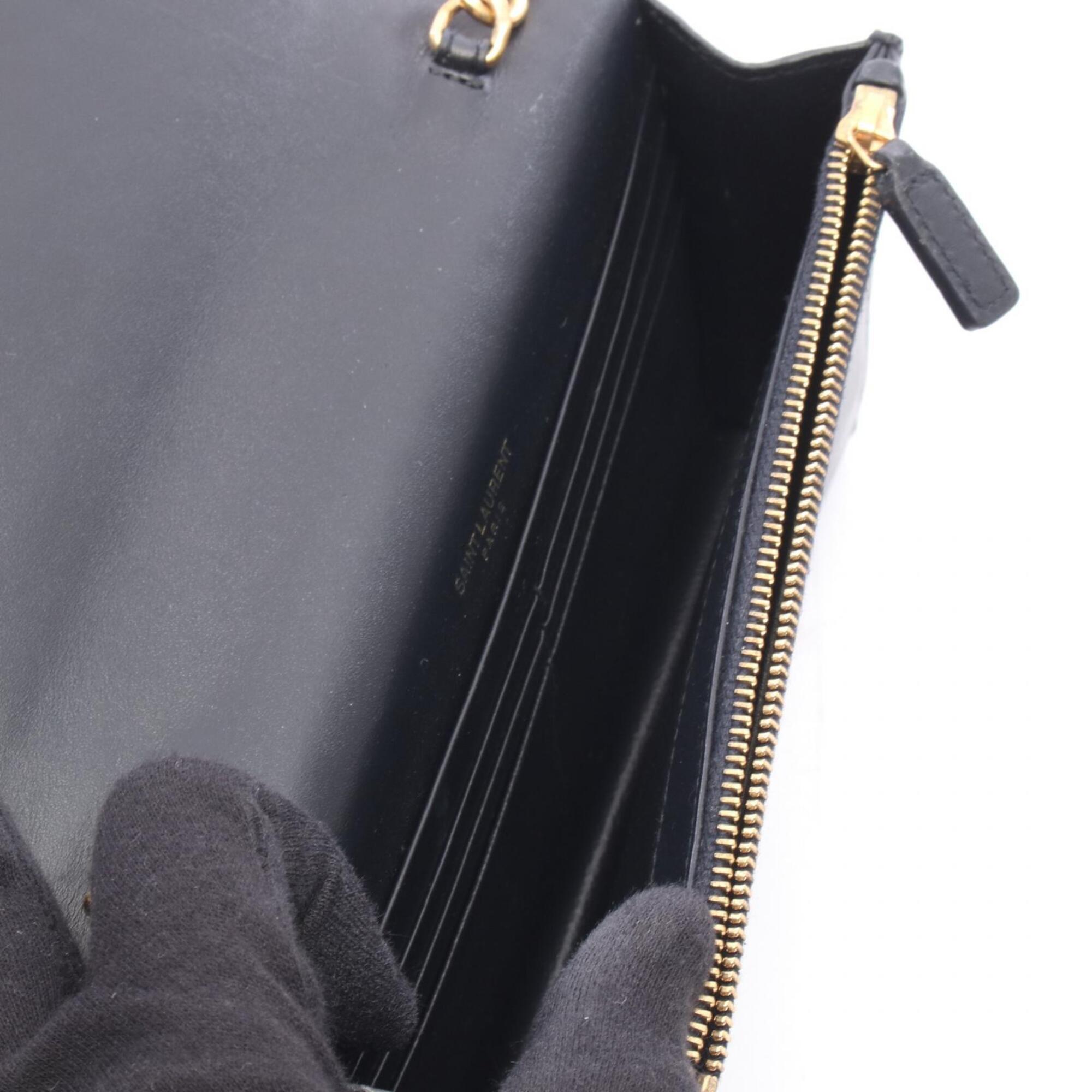 Yves Saint Laurent Black Leather Handbag Shoulder Bag (Pre-Owned)