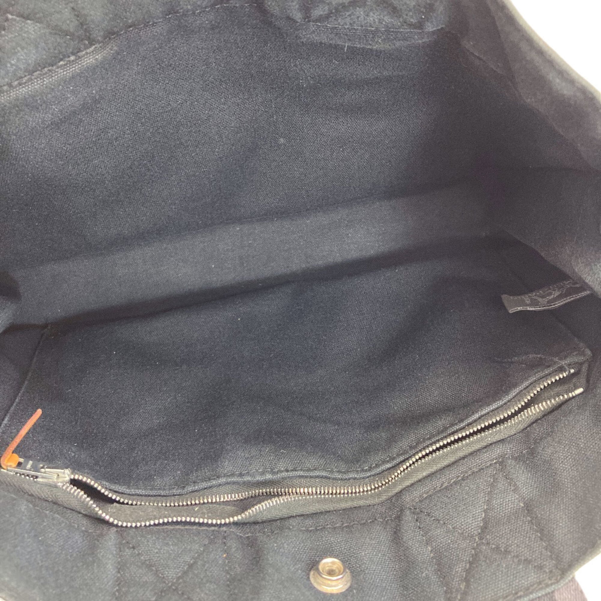 Hermes Black Canvas Tote Bag (Pre-Owned)