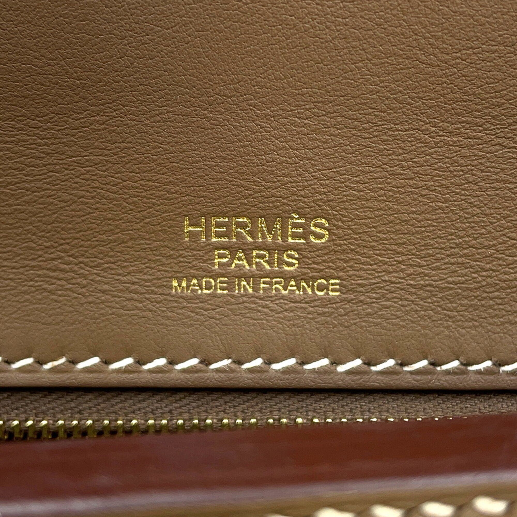Hermes Etoupe Gray Togo Leather Swift Leather Handbag (Pre-Owned)