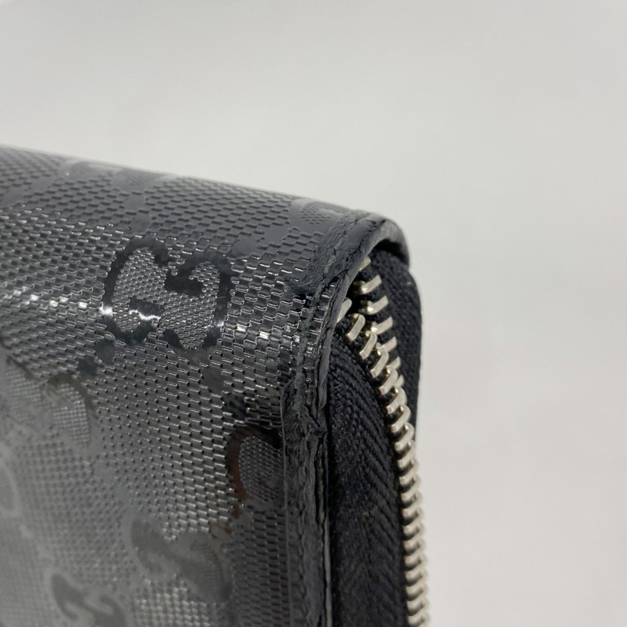 Gucci Black Pvc Long Wallet (Bi-Fold) (Pre-Owned)