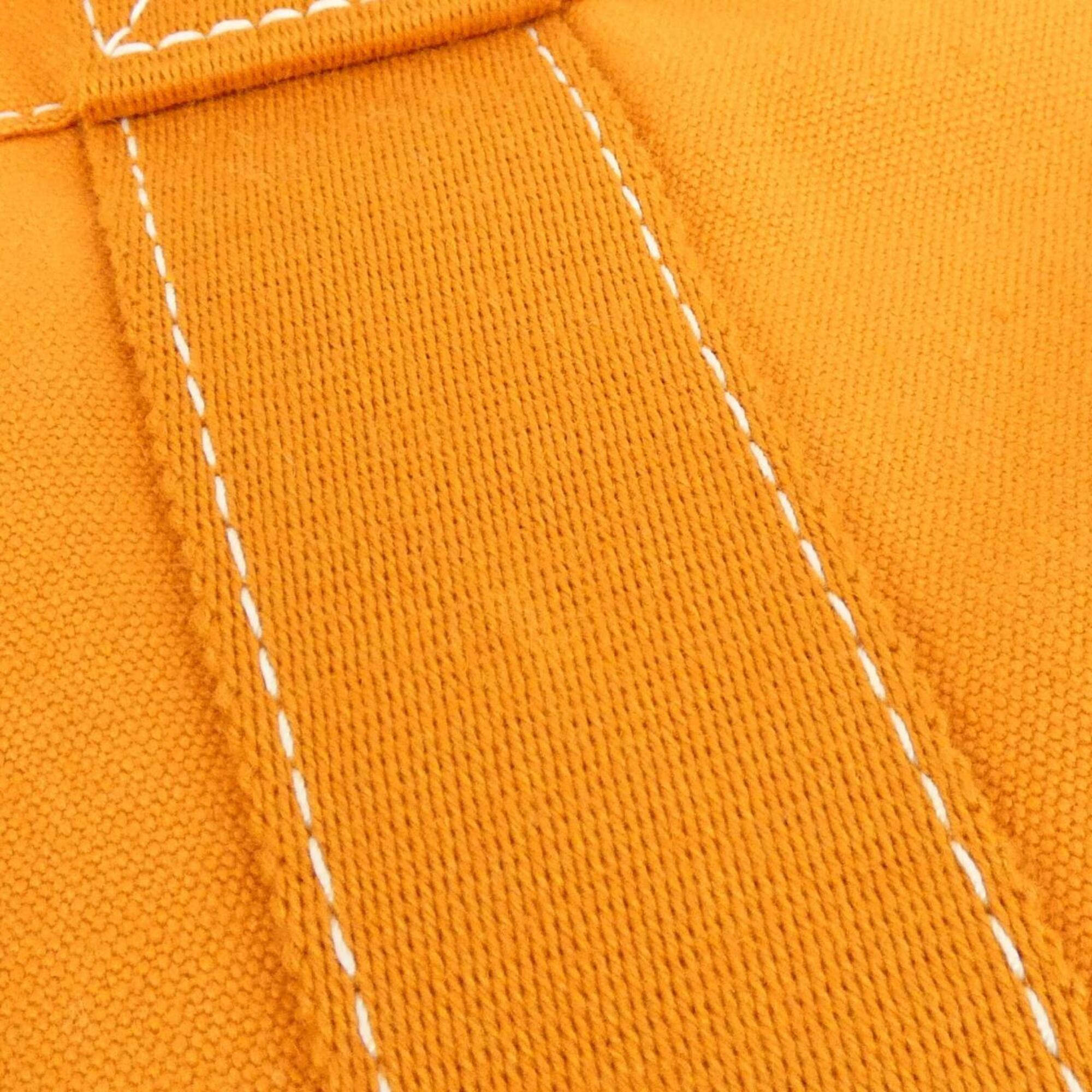 Hermes Orange Canvas Handbag (Pre-Owned)