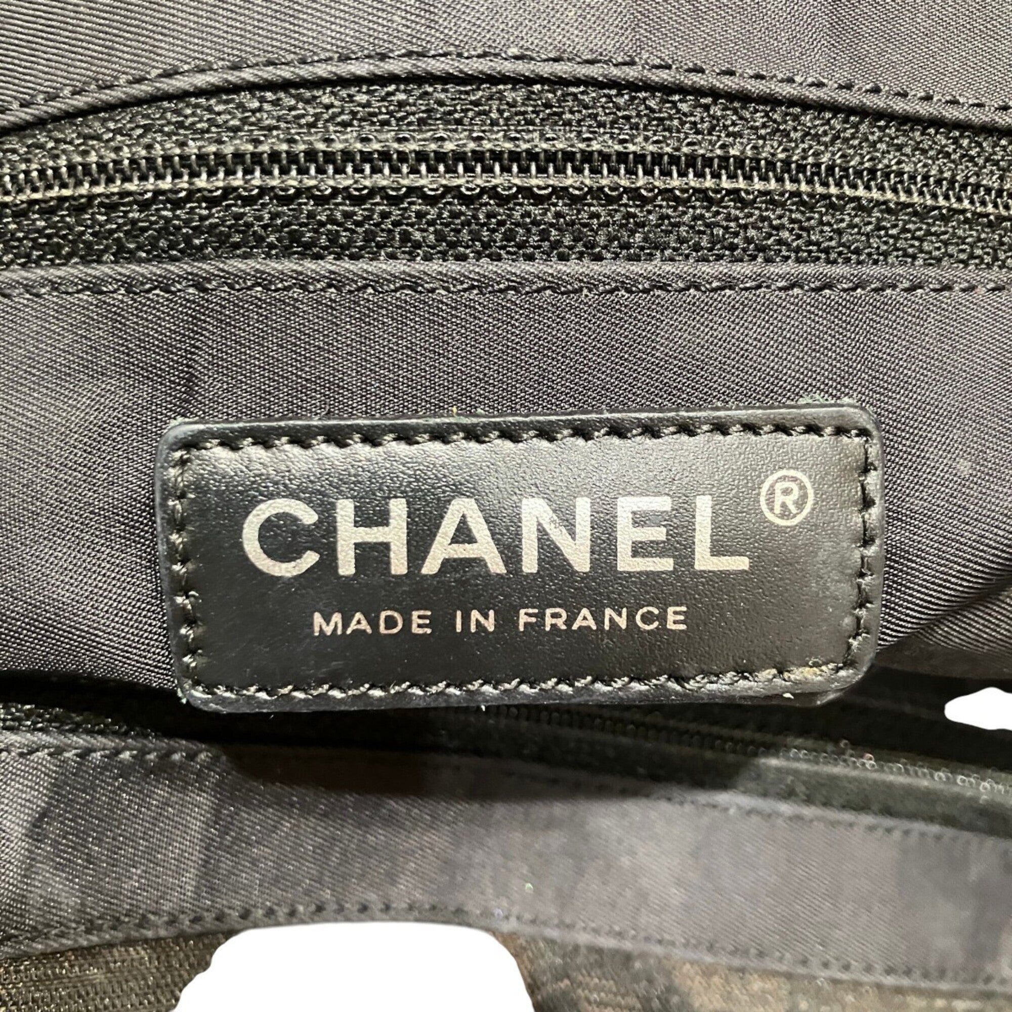 Chanel New Travel Line Brown New Travel Line Nylon Leather Tote Bag (Pre-Owned)