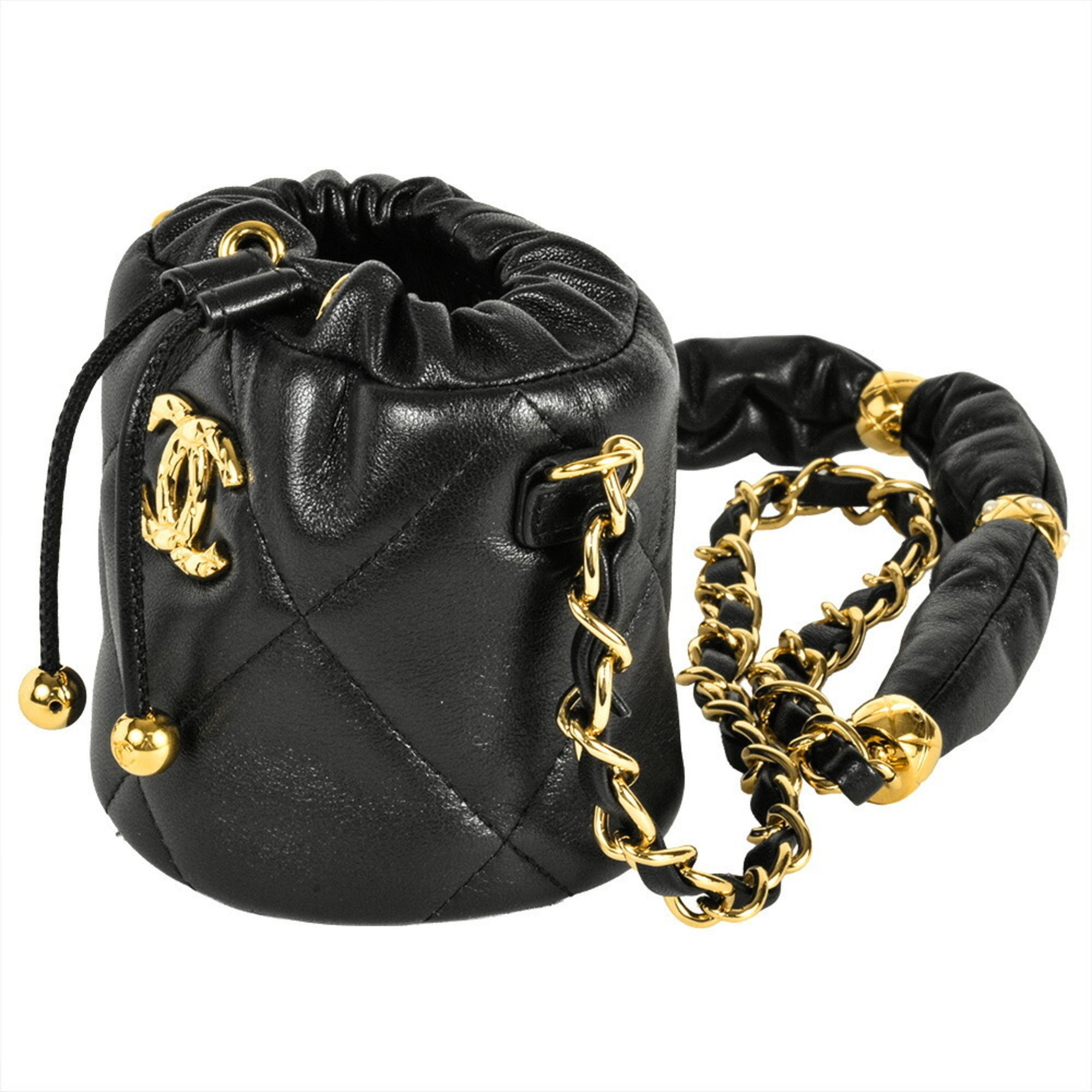 Chanel Black Leather Shoulder Bag (Pre-Owned)